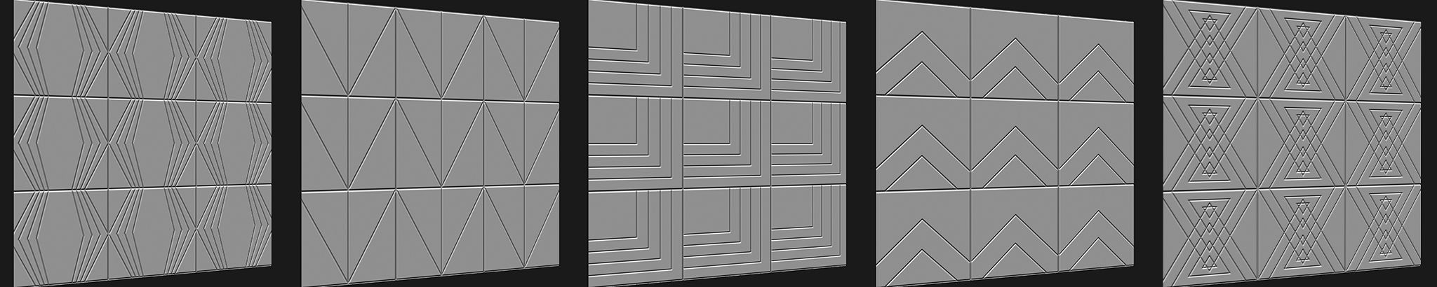 100 Tiles Patterns Noise for Zbrush Vol 1 3D model_11