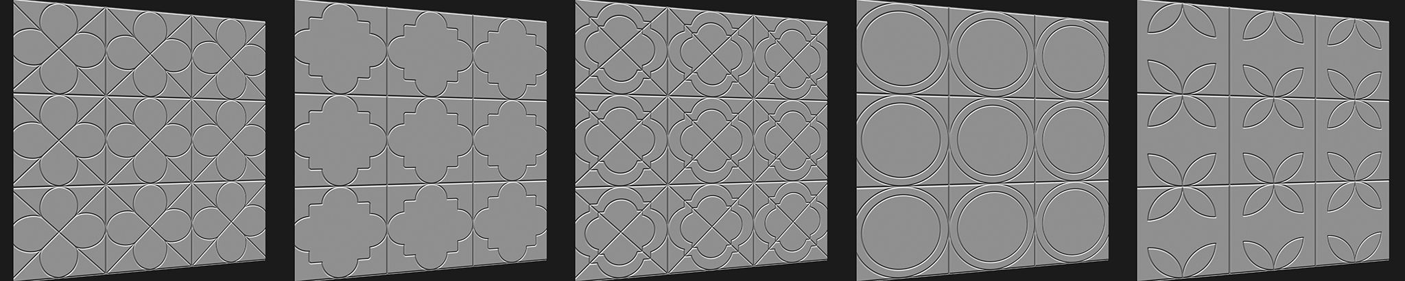 100 Tiles Patterns Noise for Zbrush Vol 1 3D model_16