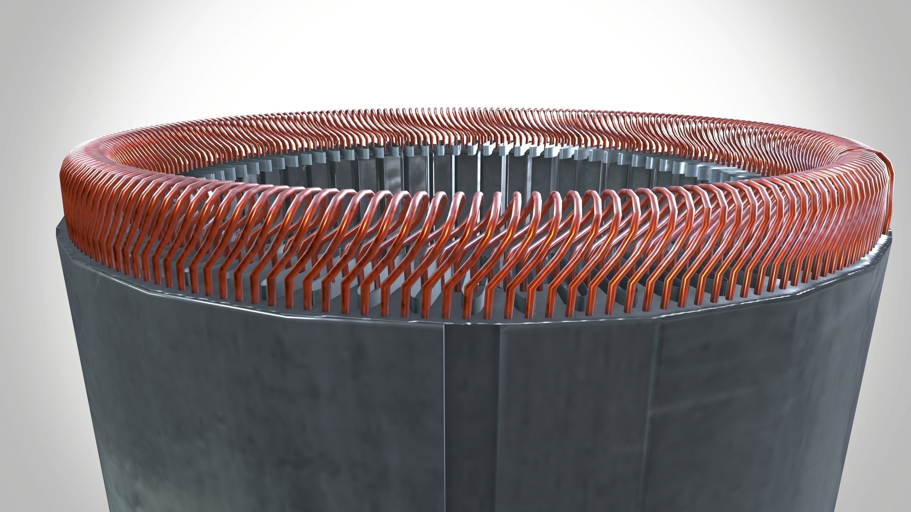 Copper Armature Winding 3D model_6