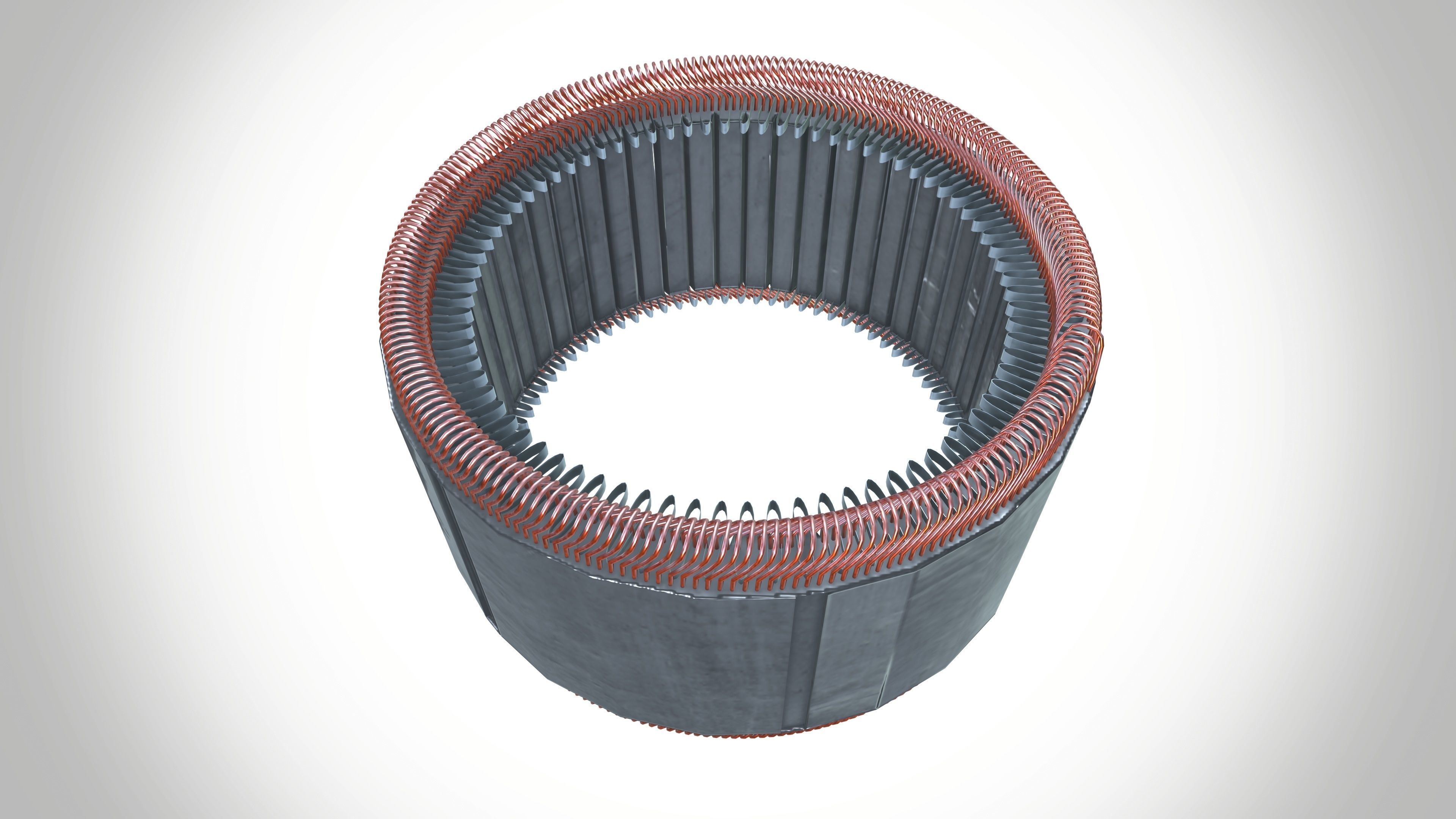 Copper Armature Winding 3D model_2