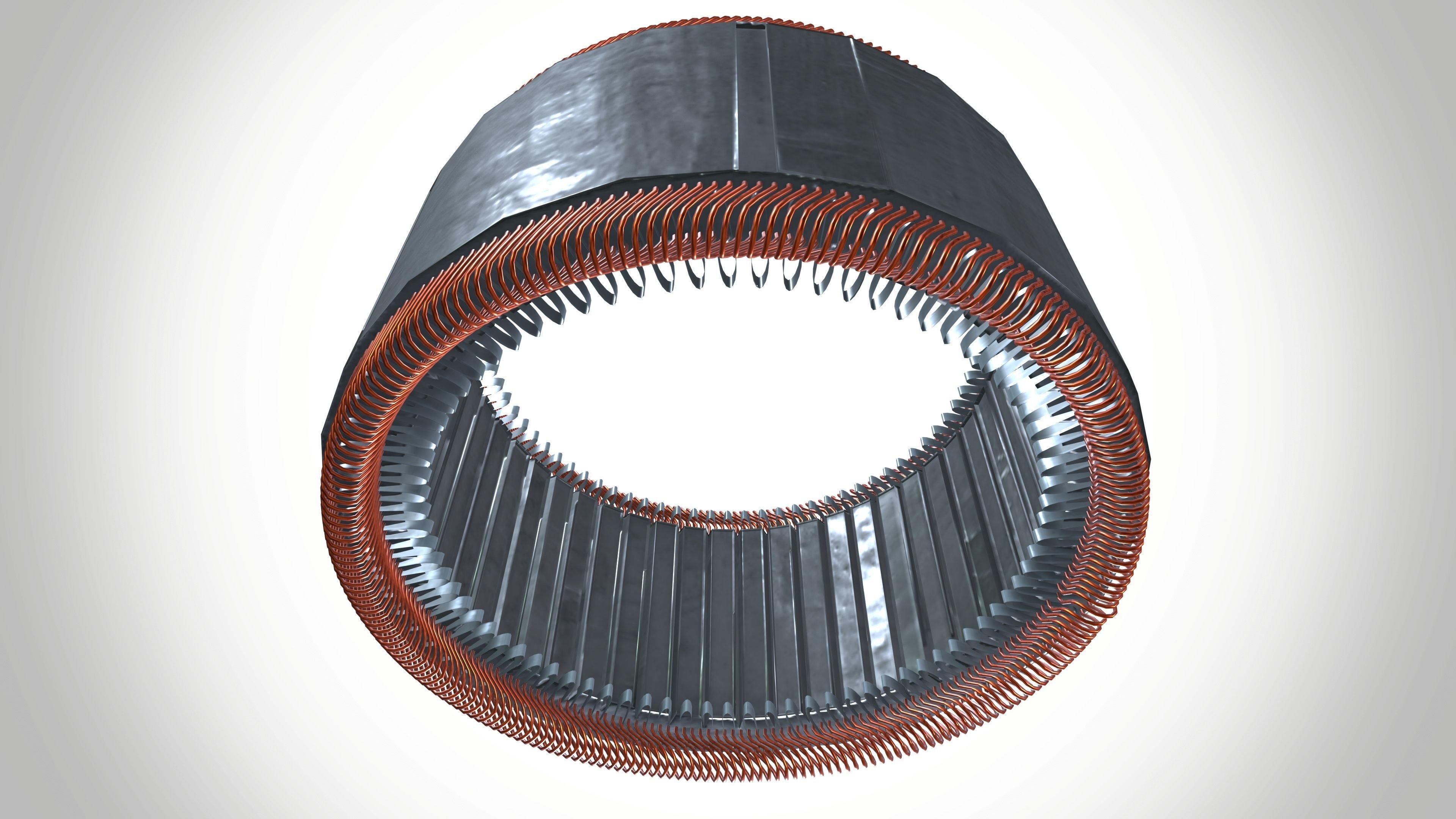 Copper Armature Winding 3D model_3