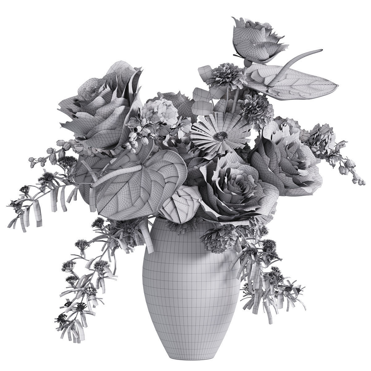 Flower In Vase 32 3D model_4