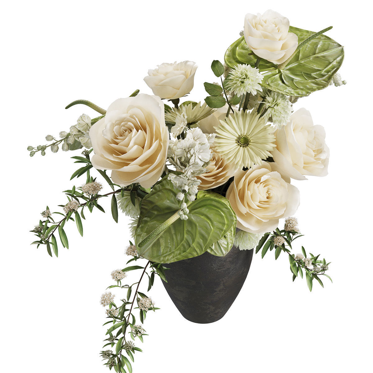 Flower In Vase 32 3D model_2