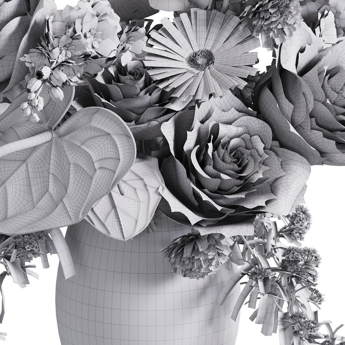 Flower In Vase 32 3D model_5