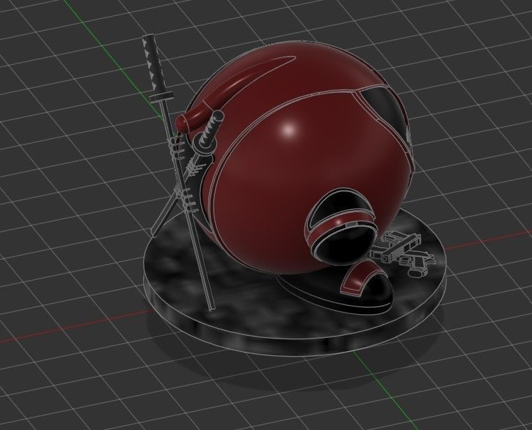 Kirby absorbs Marvel Comics Deadpool Wade Wilson 3D model_3