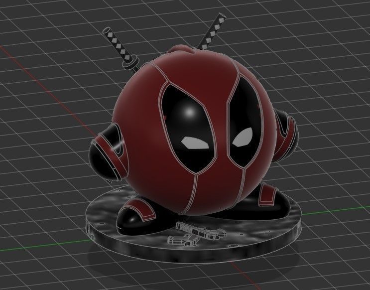 Kirby absorbs Marvel Comics Deadpool Wade Wilson 3D model_2