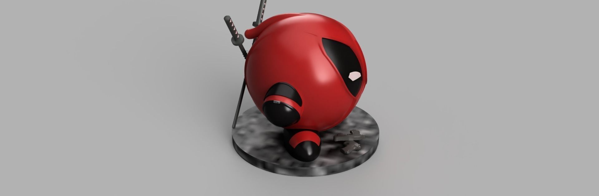 Kirby absorbs Marvel Comics Deadpool Wade Wilson 3D model_1