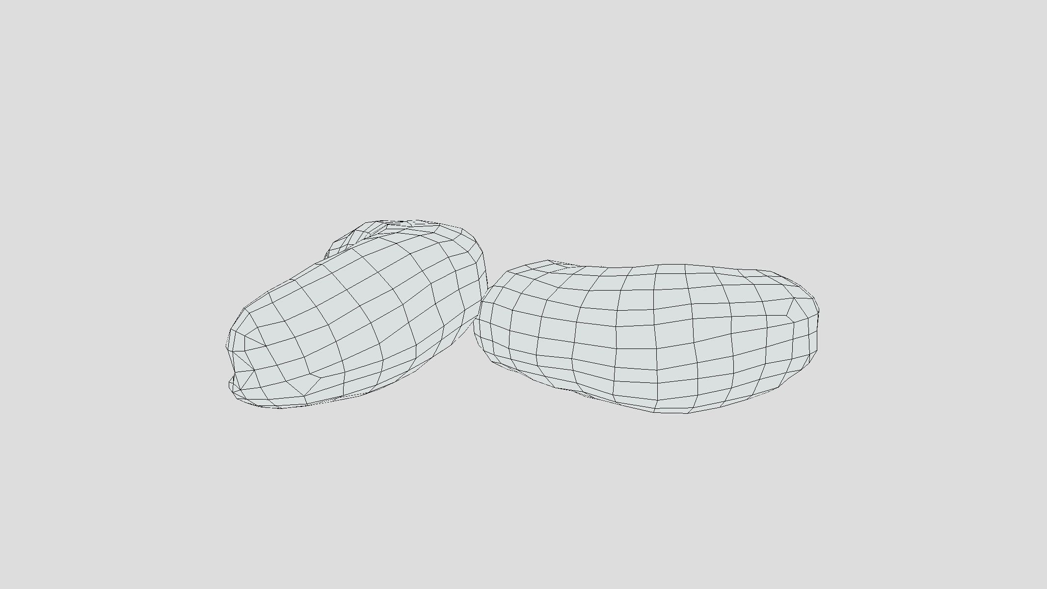 Cashew Low Poly  Low-poly 3D model_3