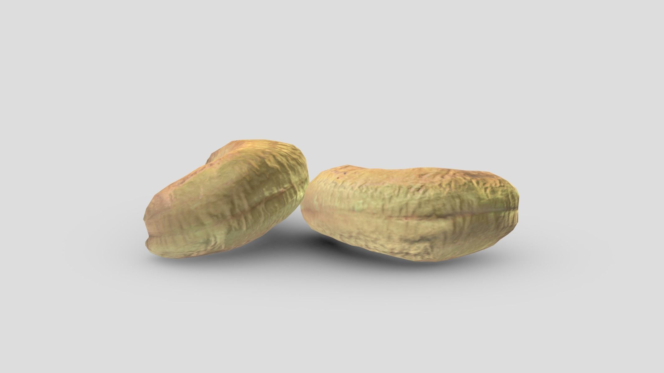 Cashew Low Poly  Low-poly 3D model_2