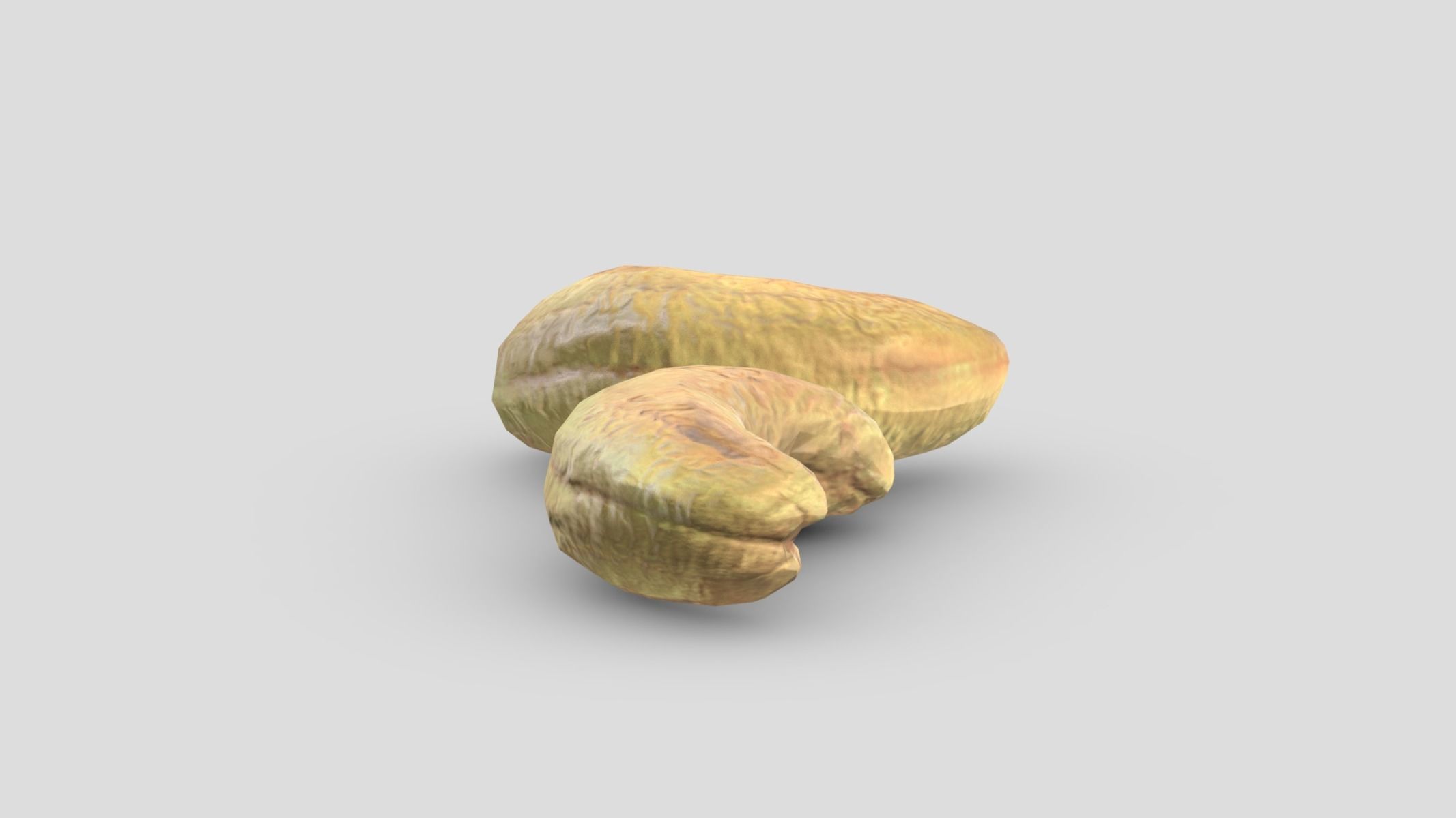Cashew Low Poly  Low-poly 3D model_6