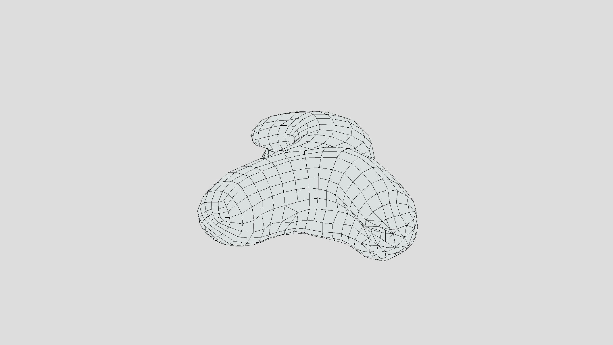 Cashew Low Poly  Low-poly 3D model_5