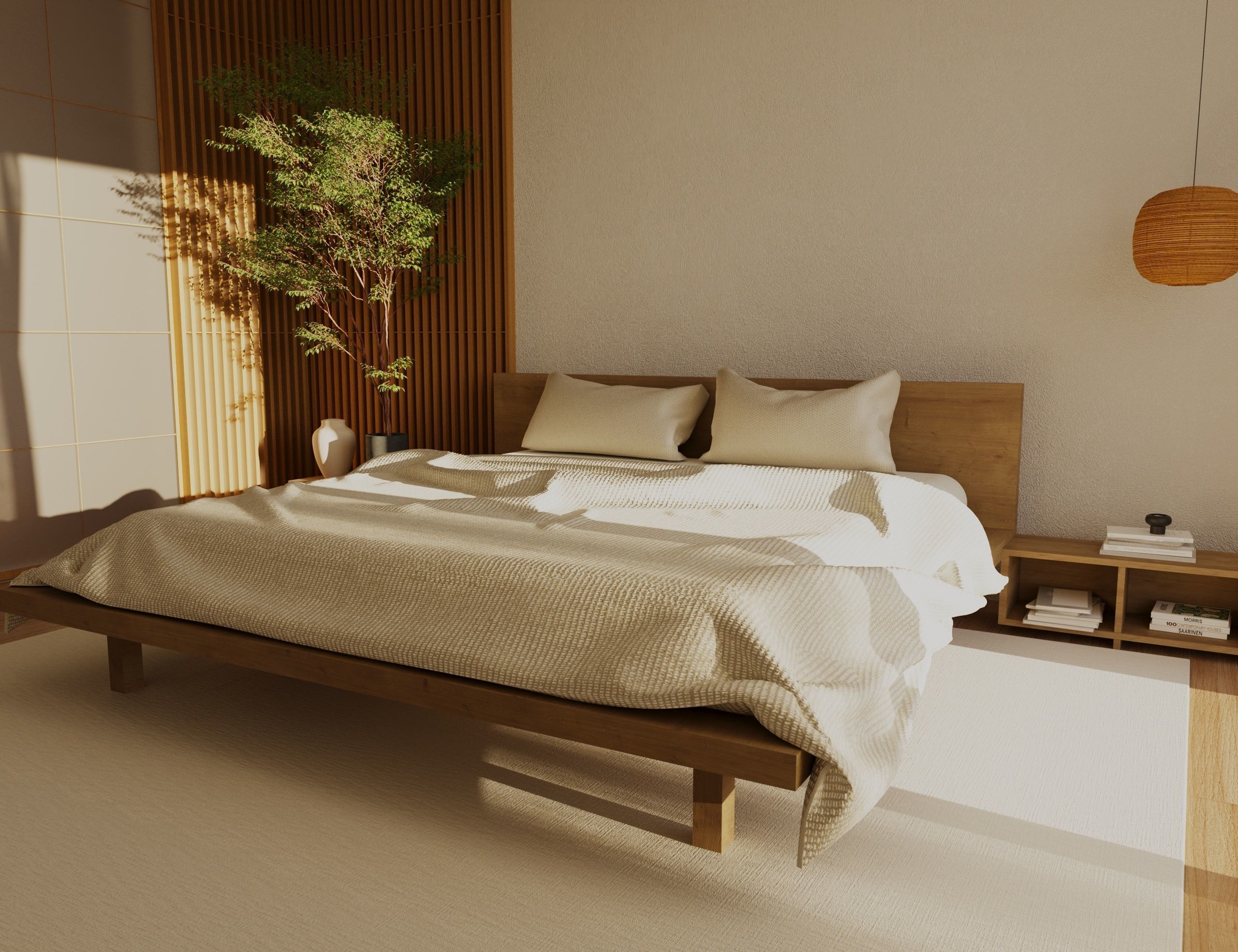 bedroom design Low-poly 3D model_2