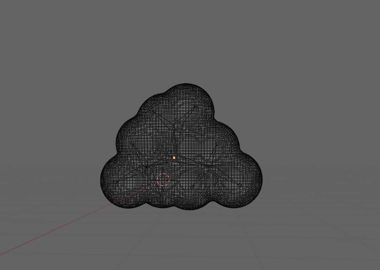 rigged cartoon clouds Low-poly 3D model_2
