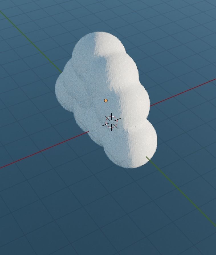 rigged cartoon clouds Low-poly 3D model_1