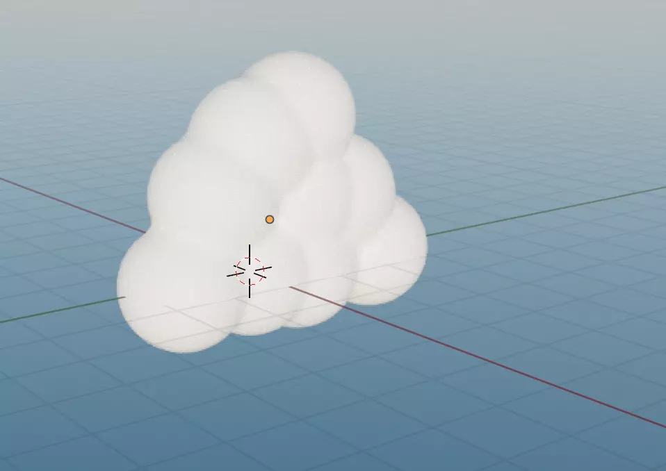 rigged cartoon clouds Low-poly 3D model_0