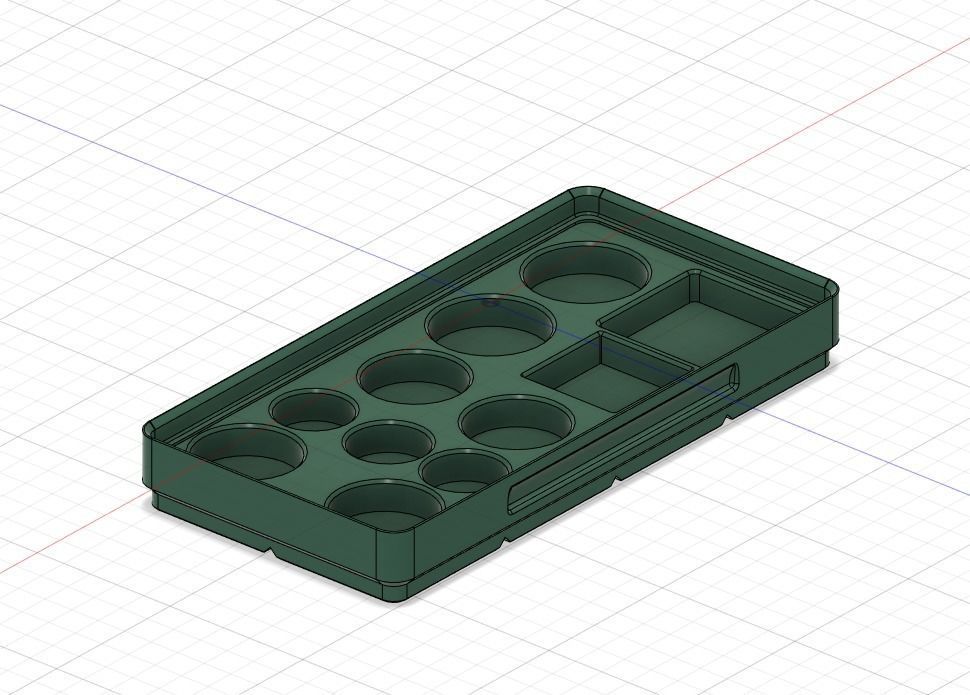 Paint Brush Holder and Mixing Tray 3D print model_9