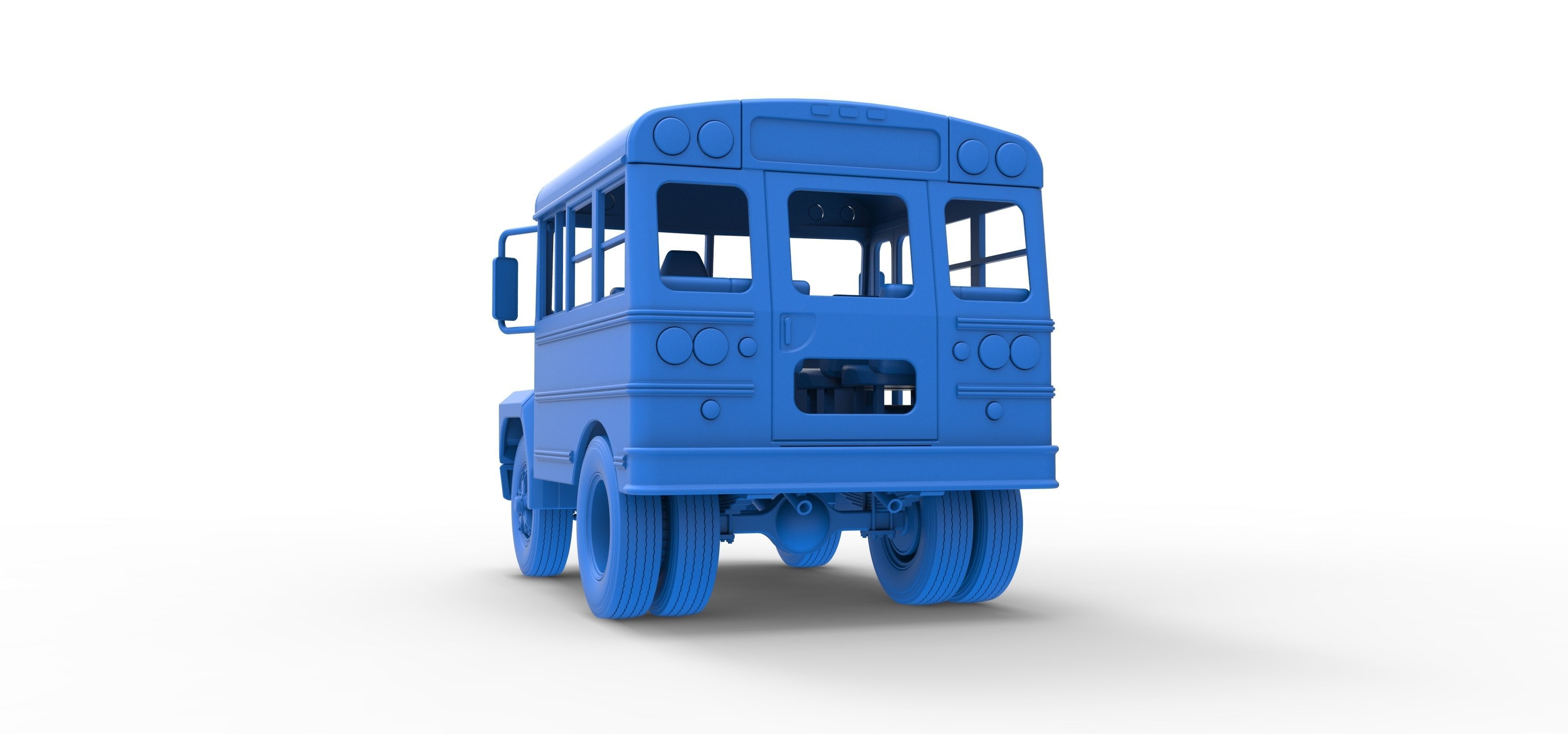 Fun short School bus Scale 1 to 25 3D print model_37