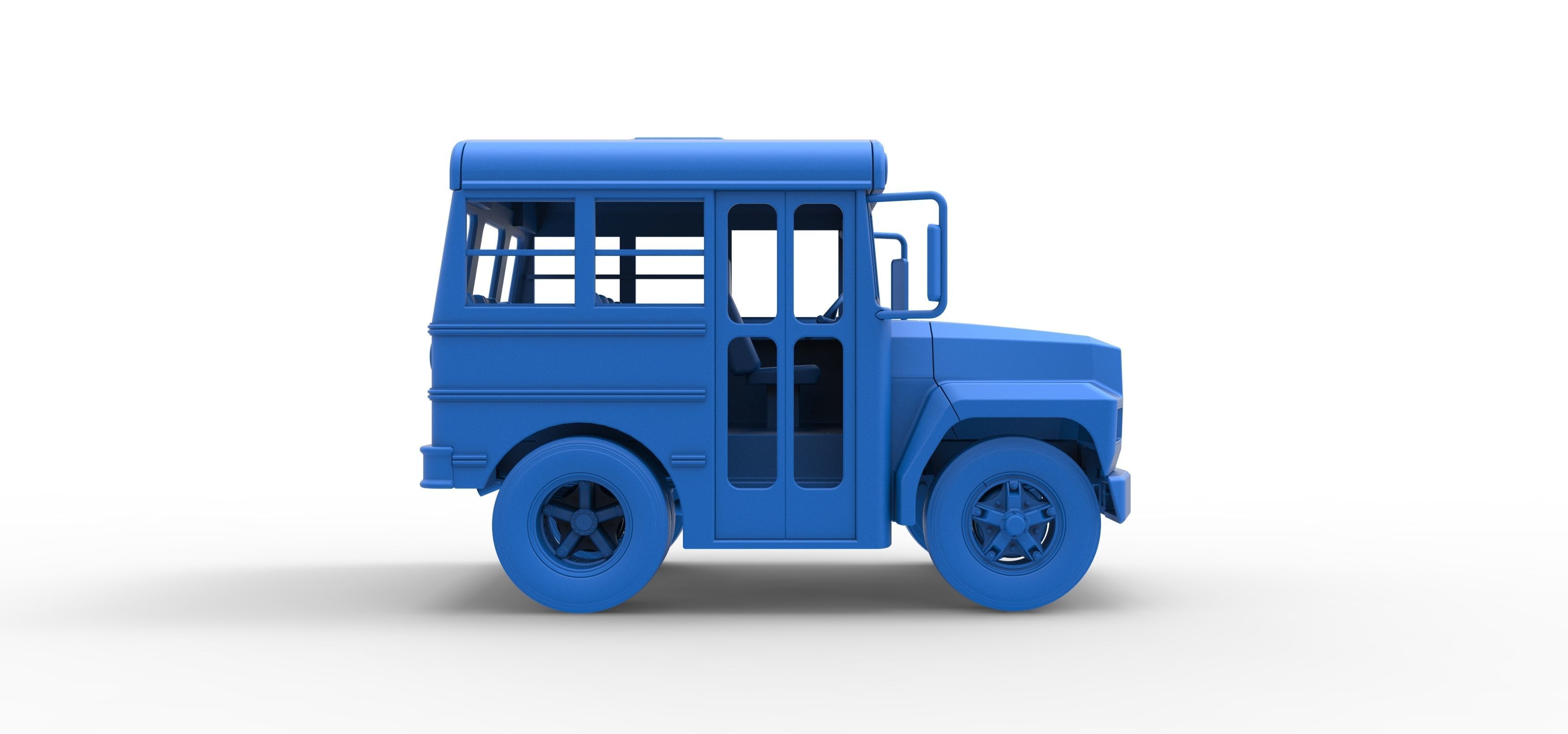 Fun short School bus Scale 1 to 25 3D print model_41