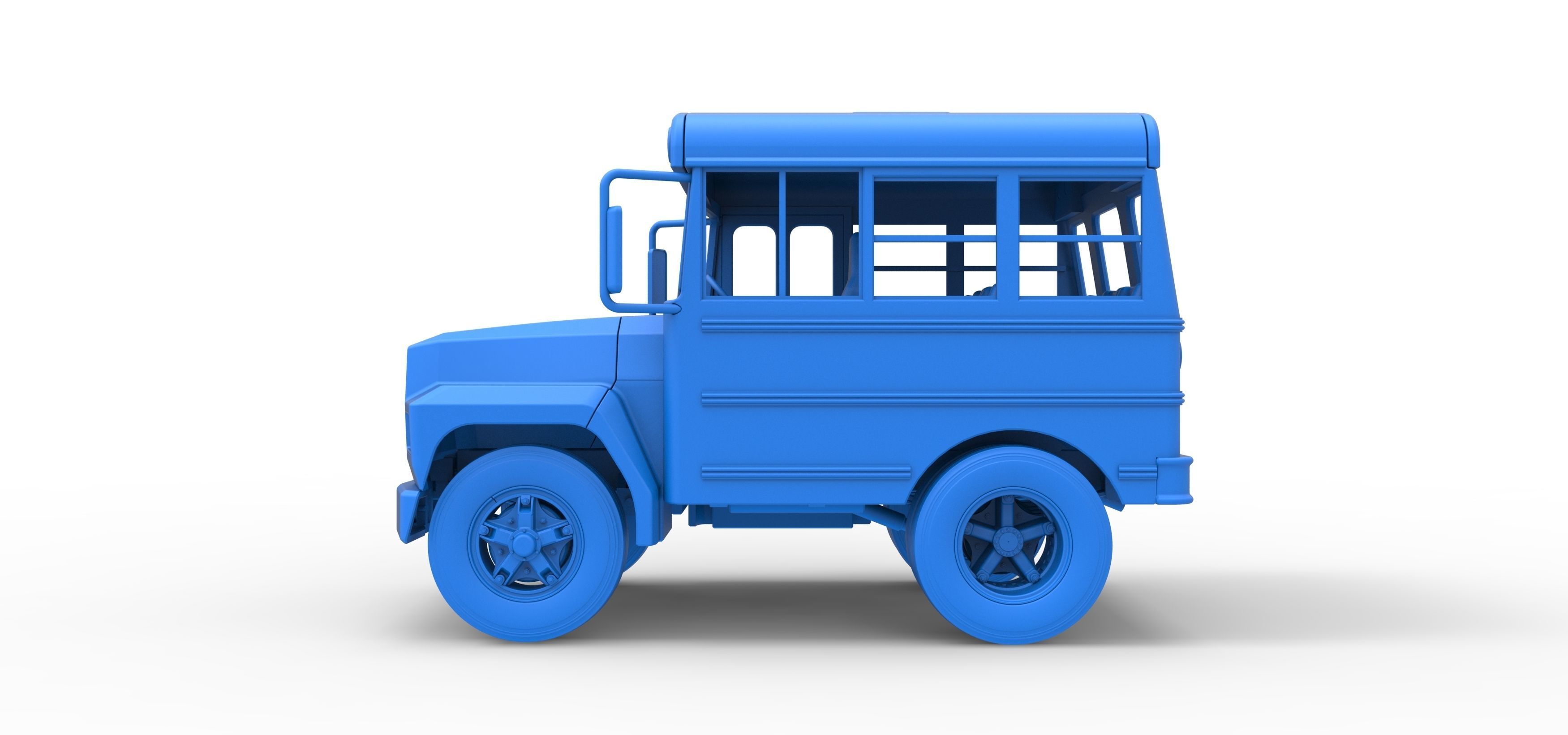 Fun short School bus Scale 1 to 25 3D print model_31