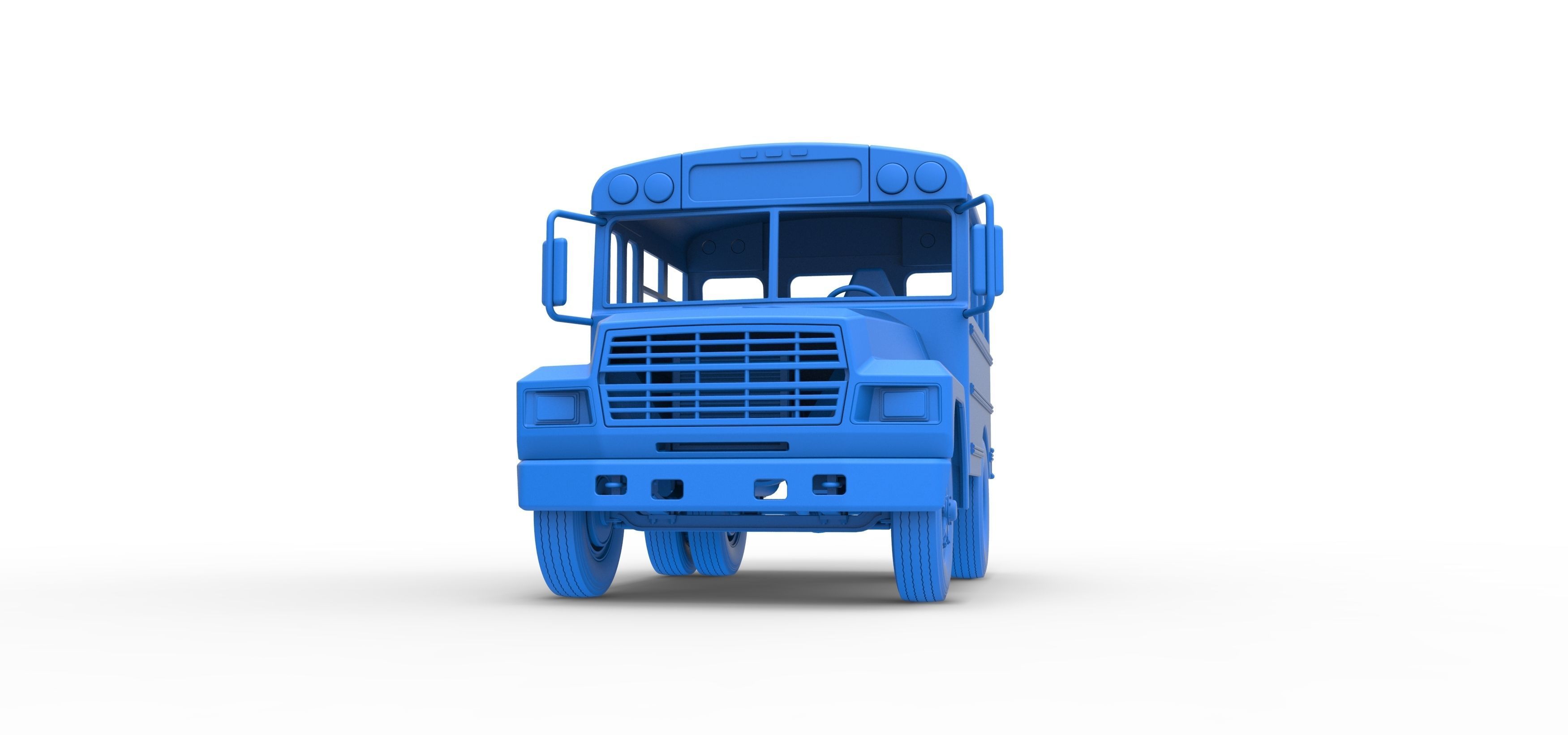 Fun short School bus Scale 1 to 25 3D print model_28