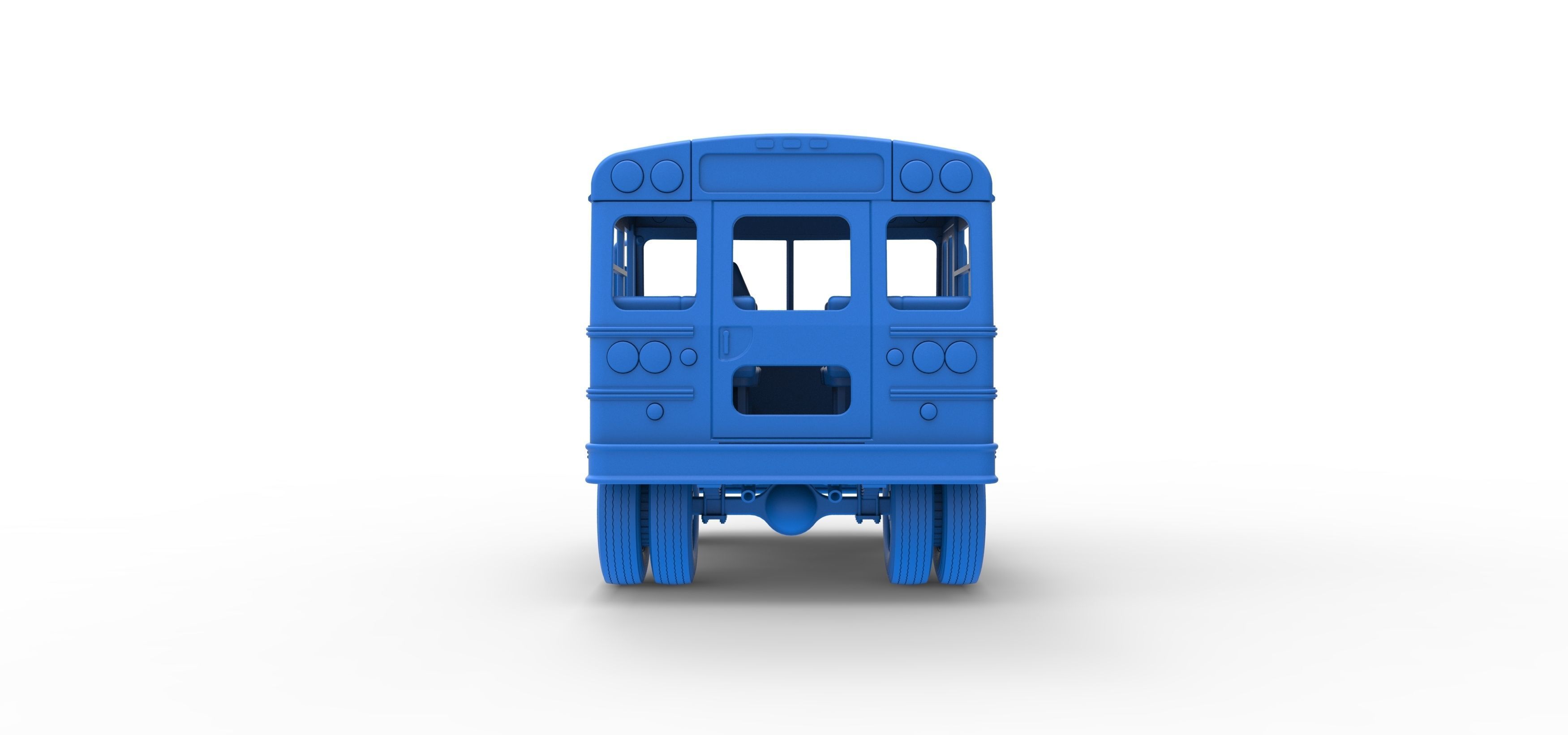 Fun short School bus Scale 1 to 25 3D print model_38