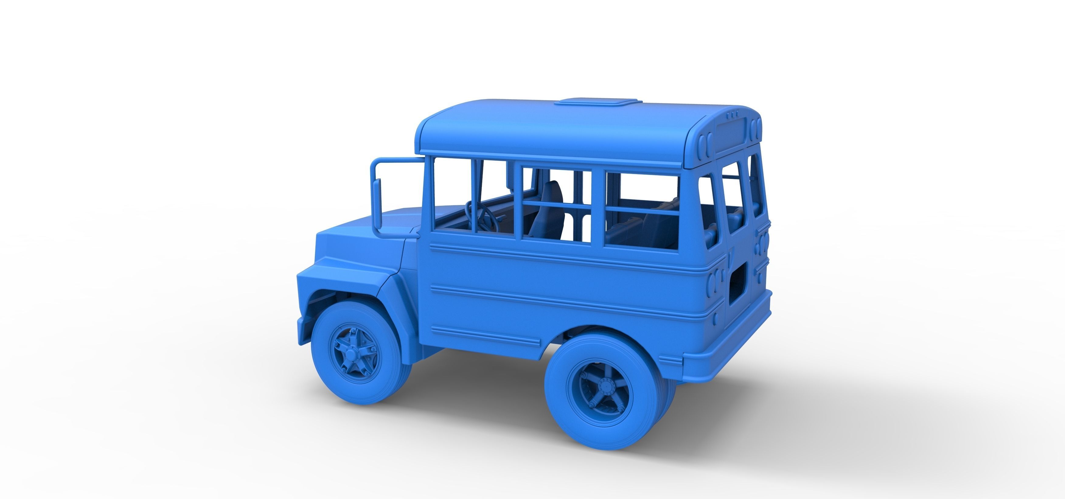 Fun short School bus Scale 1 to 25 3D print model_34