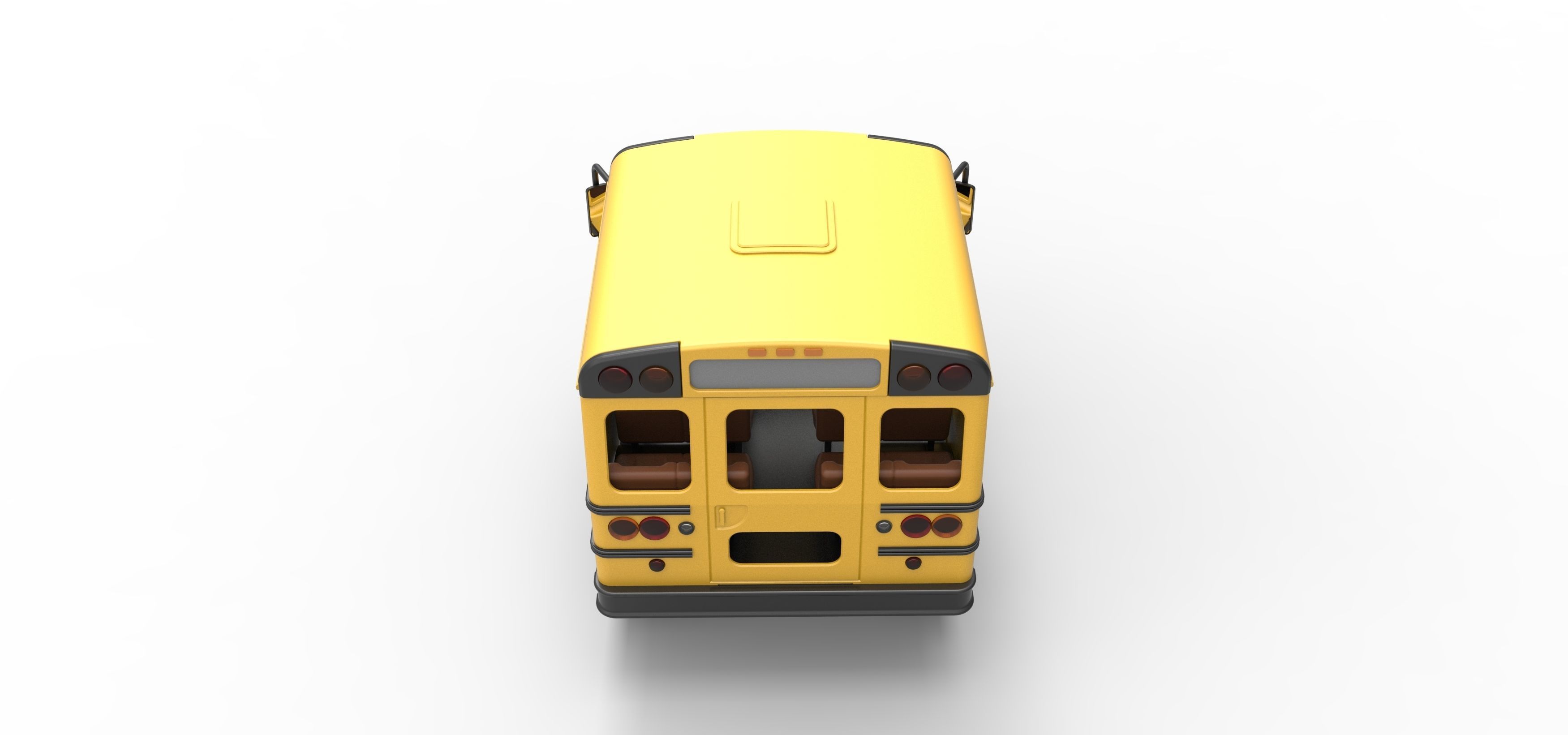 Fun short School bus Scale 1 to 25 3D print model_17