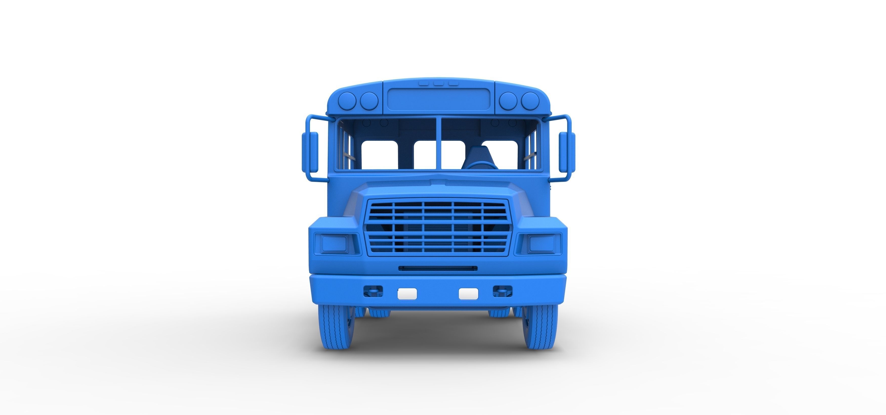 Fun short School bus Scale 1 to 25 3D print model_29