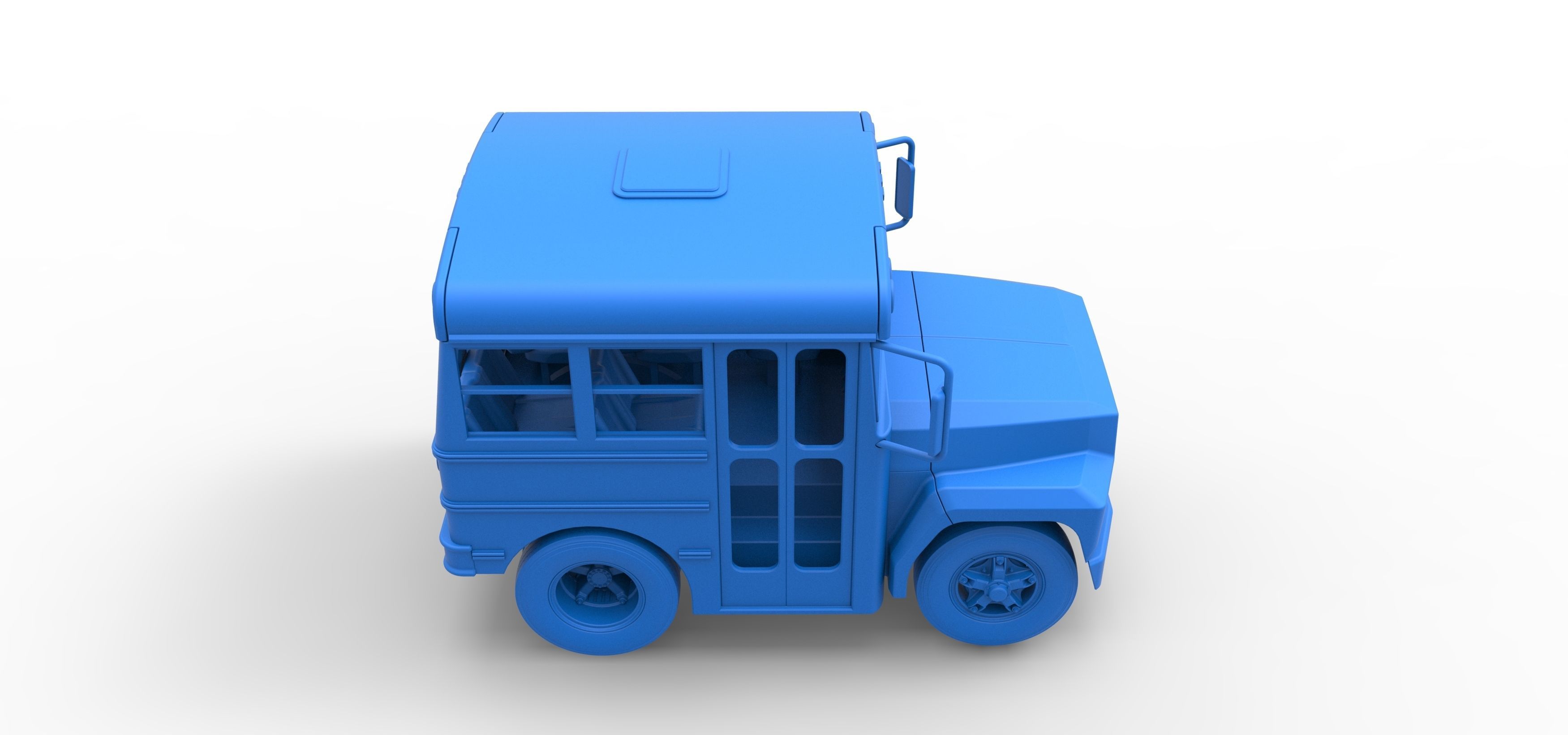Fun short School bus Scale 1 to 25 3D print model_42