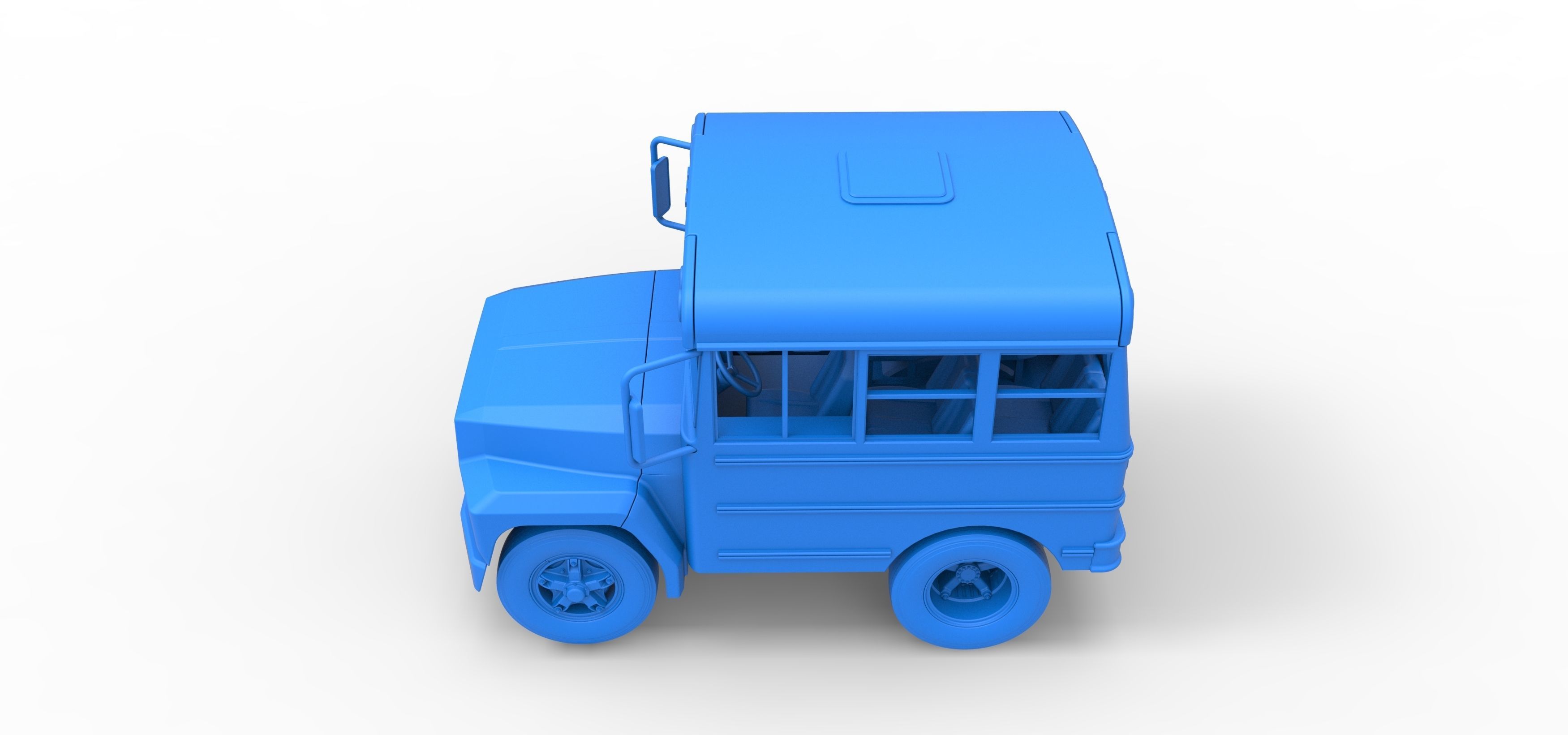 Fun short School bus Scale 1 to 25 3D print model_32