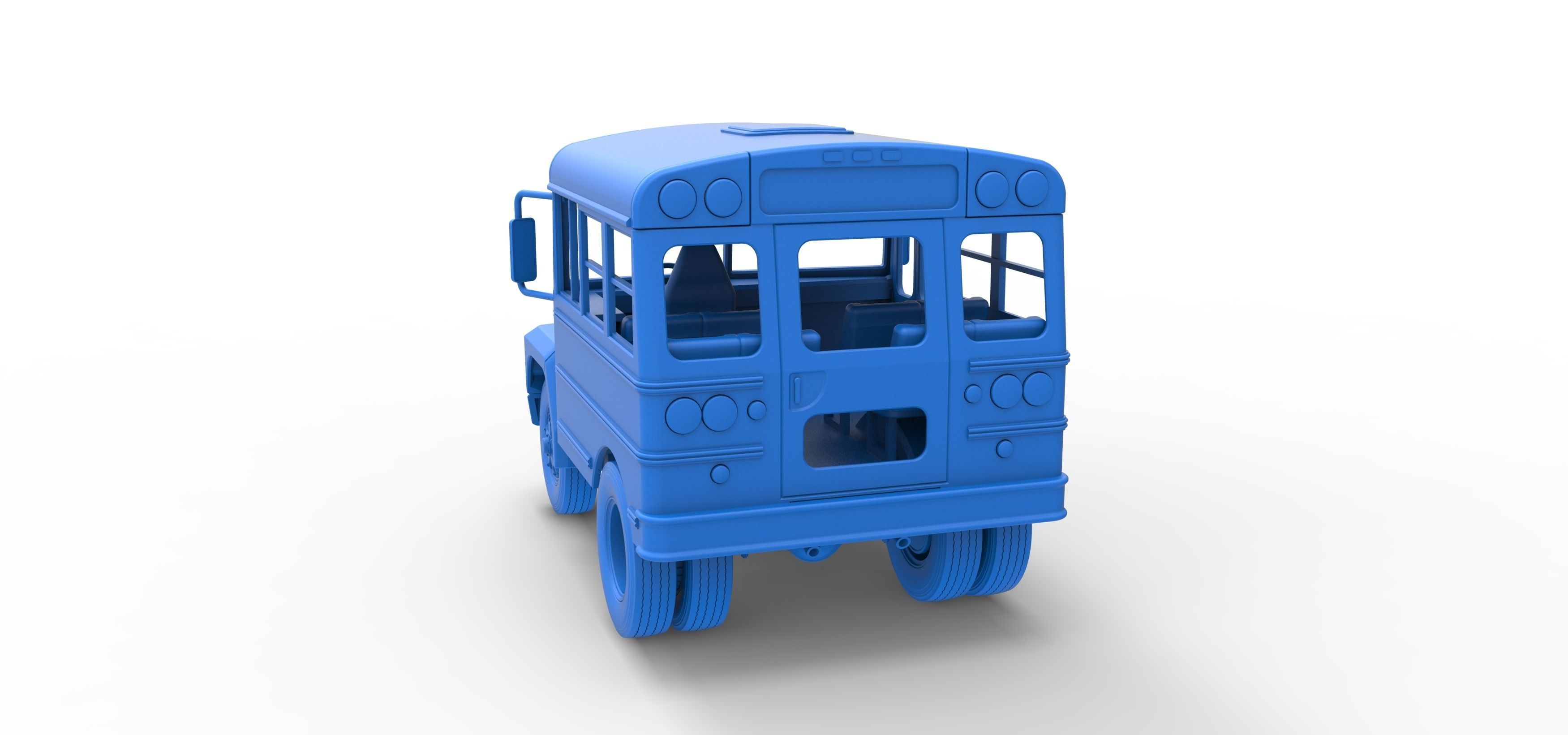 Fun short School bus Scale 1 to 25 3D print model_36