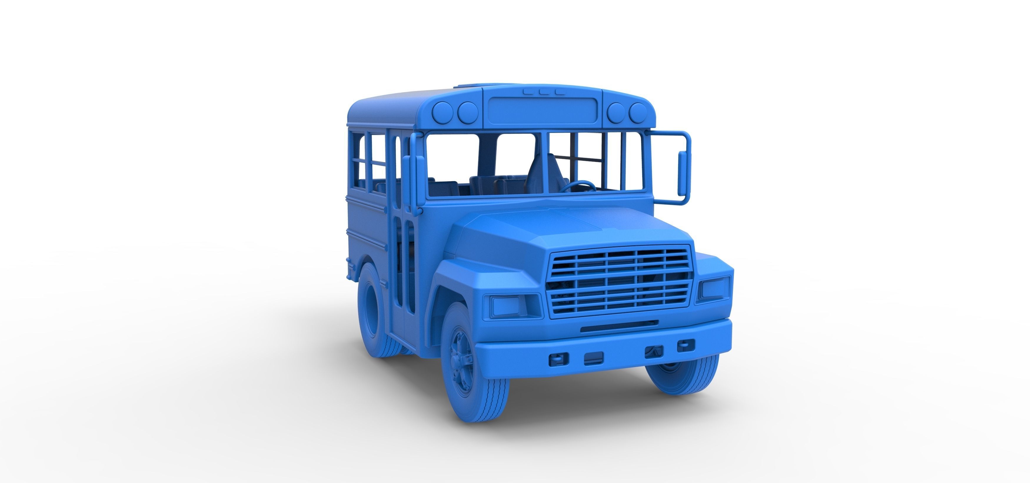 Fun short School bus Scale 1 to 25 3D print model_44