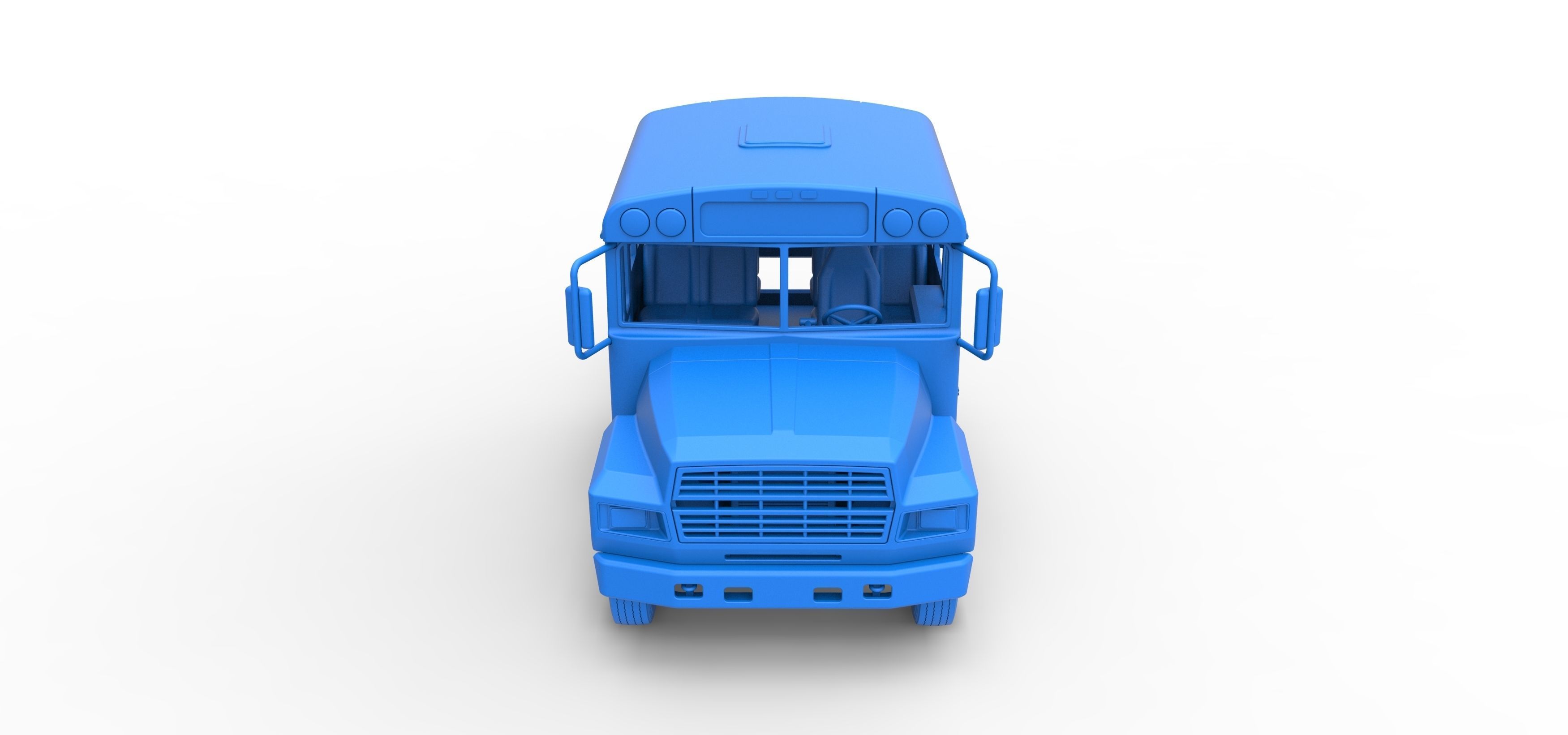 Fun short School bus Scale 1 to 25 3D print model_30