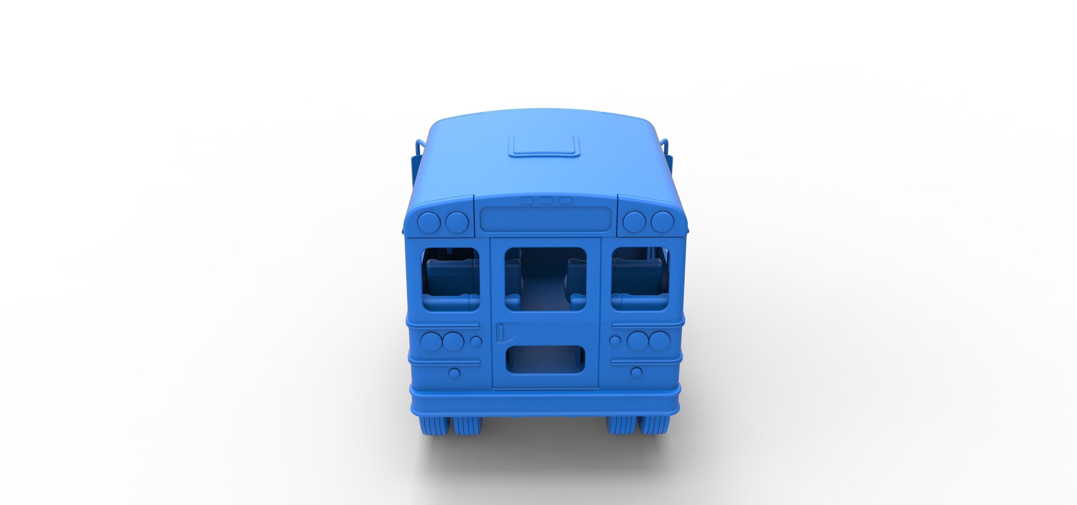 Fun short School bus Scale 1 to 25 3D print model_39