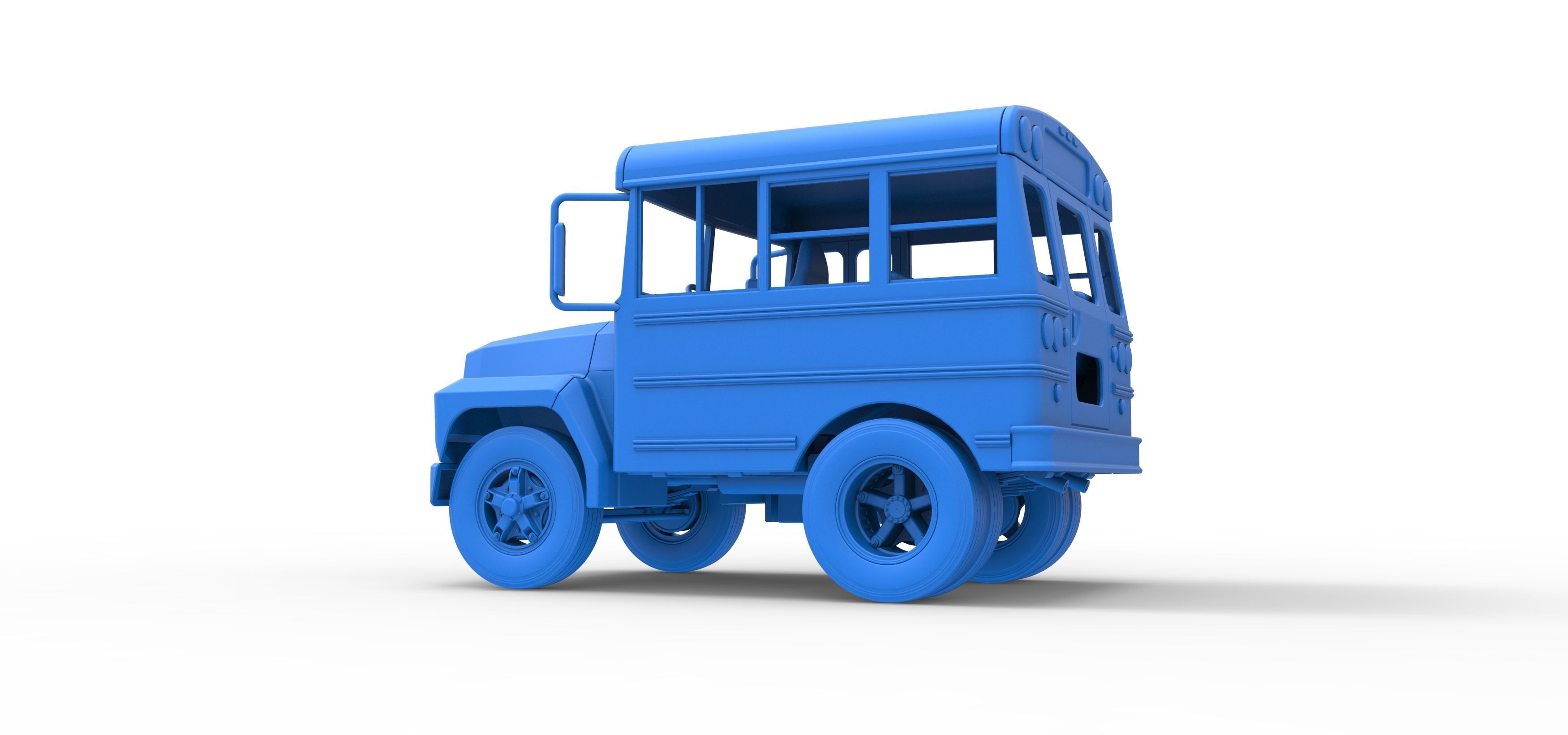 Fun short School bus Scale 1 to 25 3D print model_35