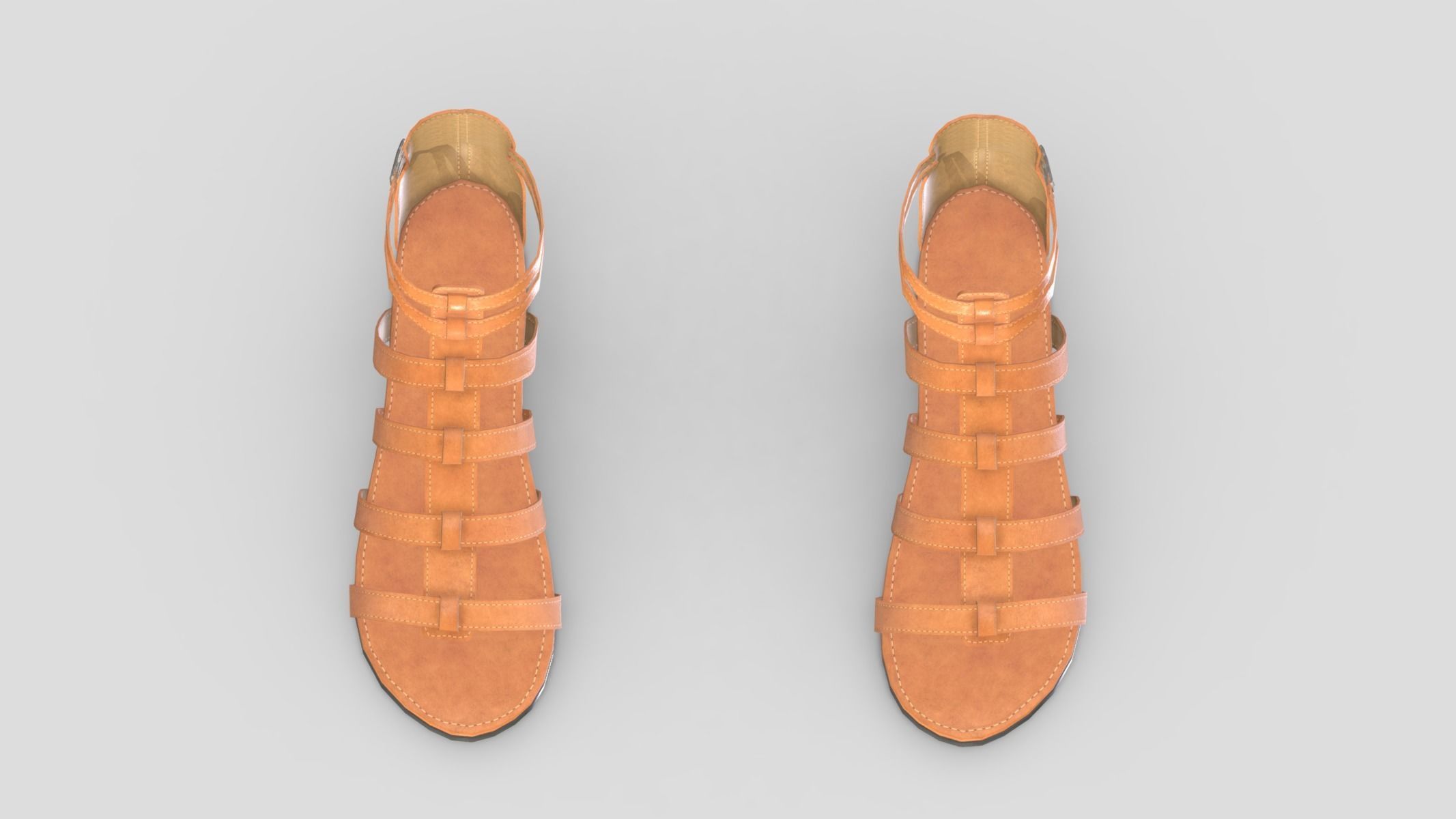 Gladiator Low Poly Low-poly 3D model_8