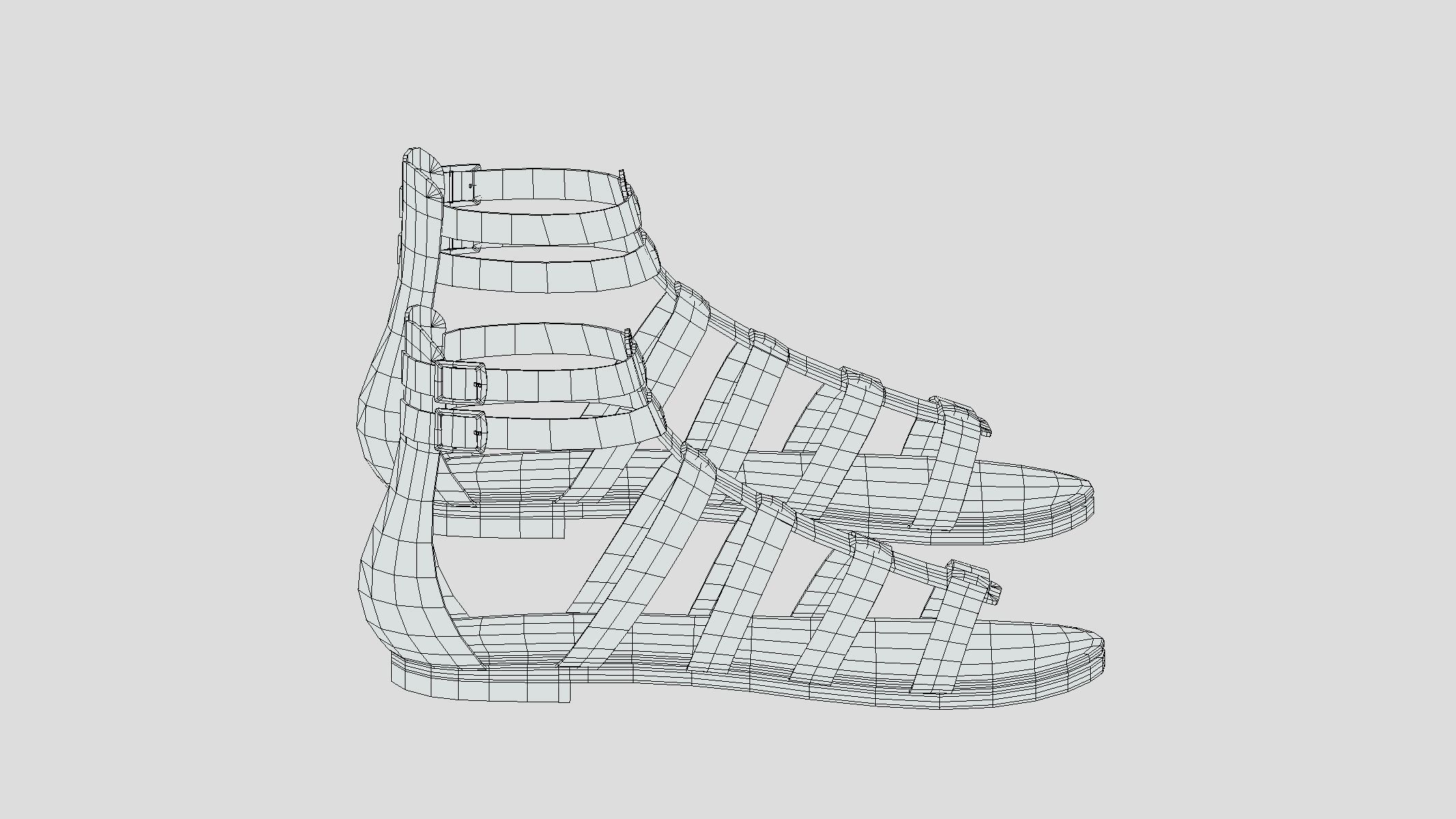 Gladiator Low Poly Low-poly 3D model_3