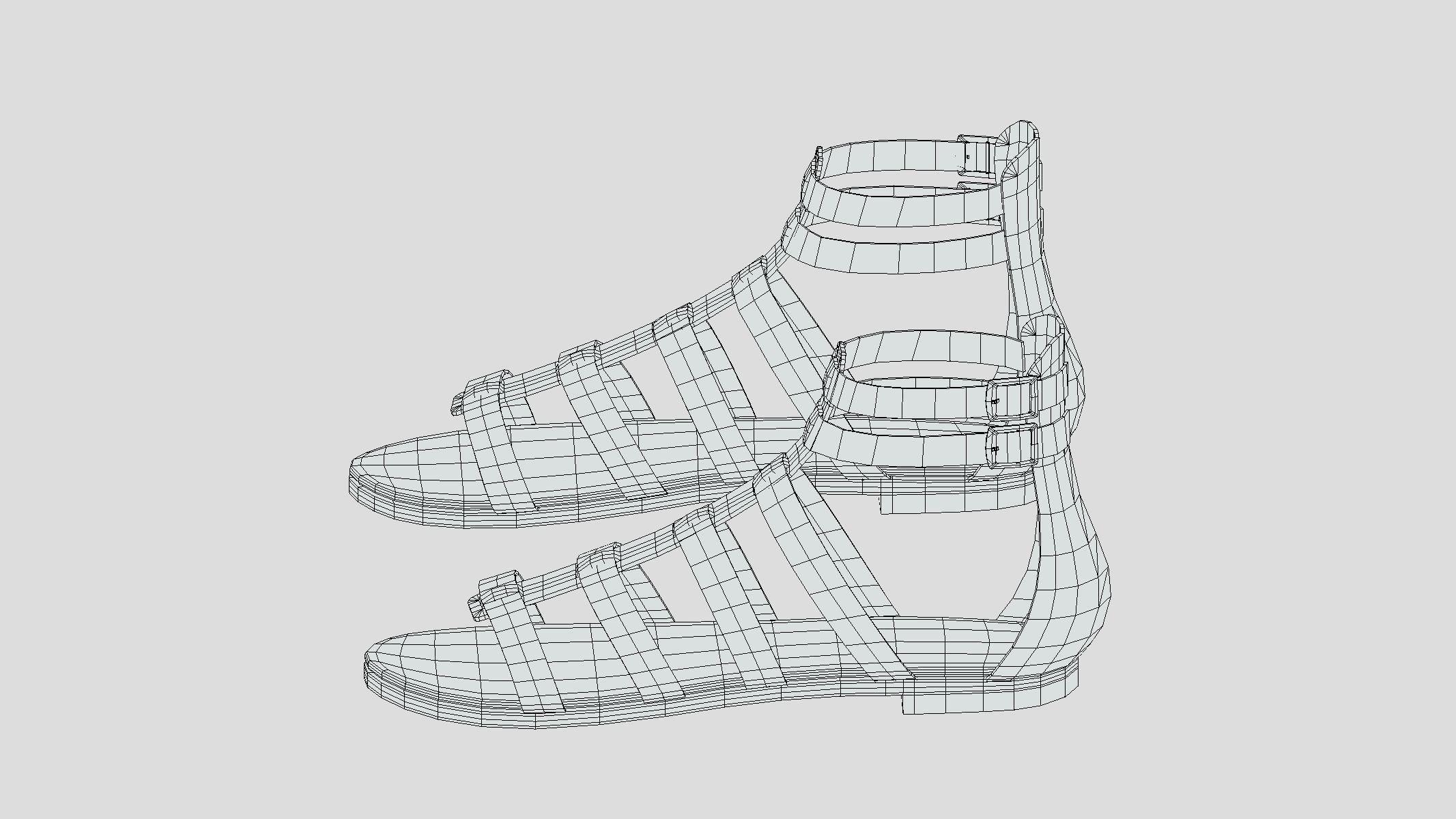 Gladiator Low Poly Low-poly 3D model_1