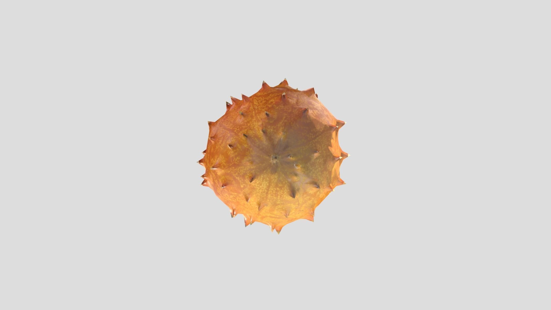 Kiwano Melon Low Poly Low-poly 3D model_10