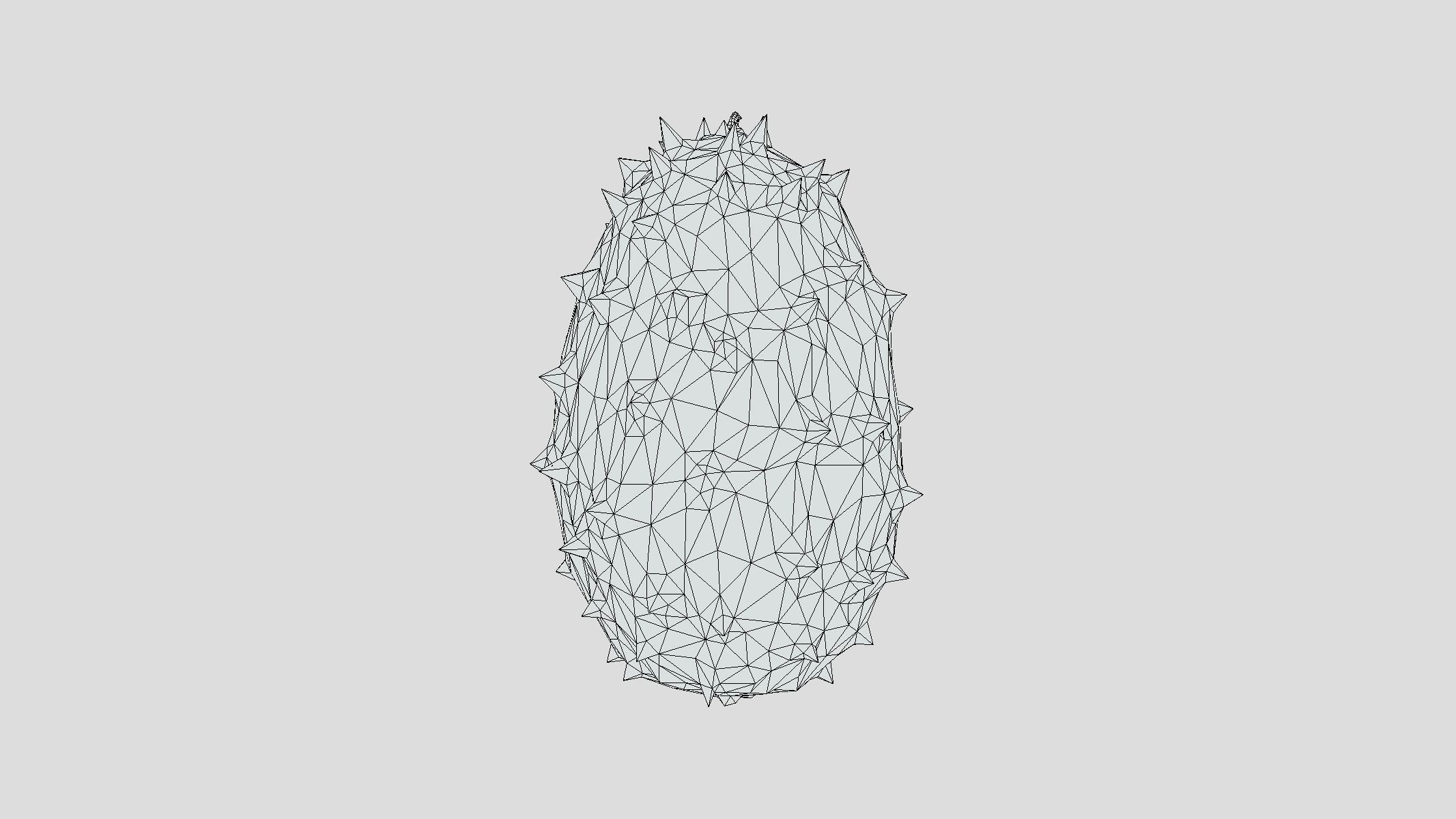 Kiwano Melon Low Poly Low-poly 3D model_7