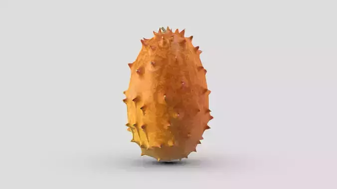 Kiwano Melon Low Poly Low-poly 3D model
