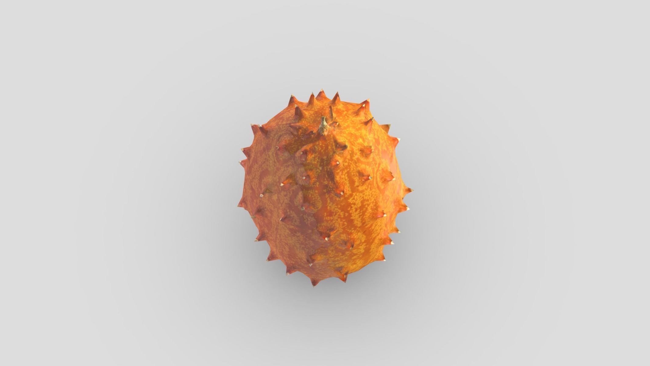 Kiwano Melon Low Poly Low-poly 3D model_8