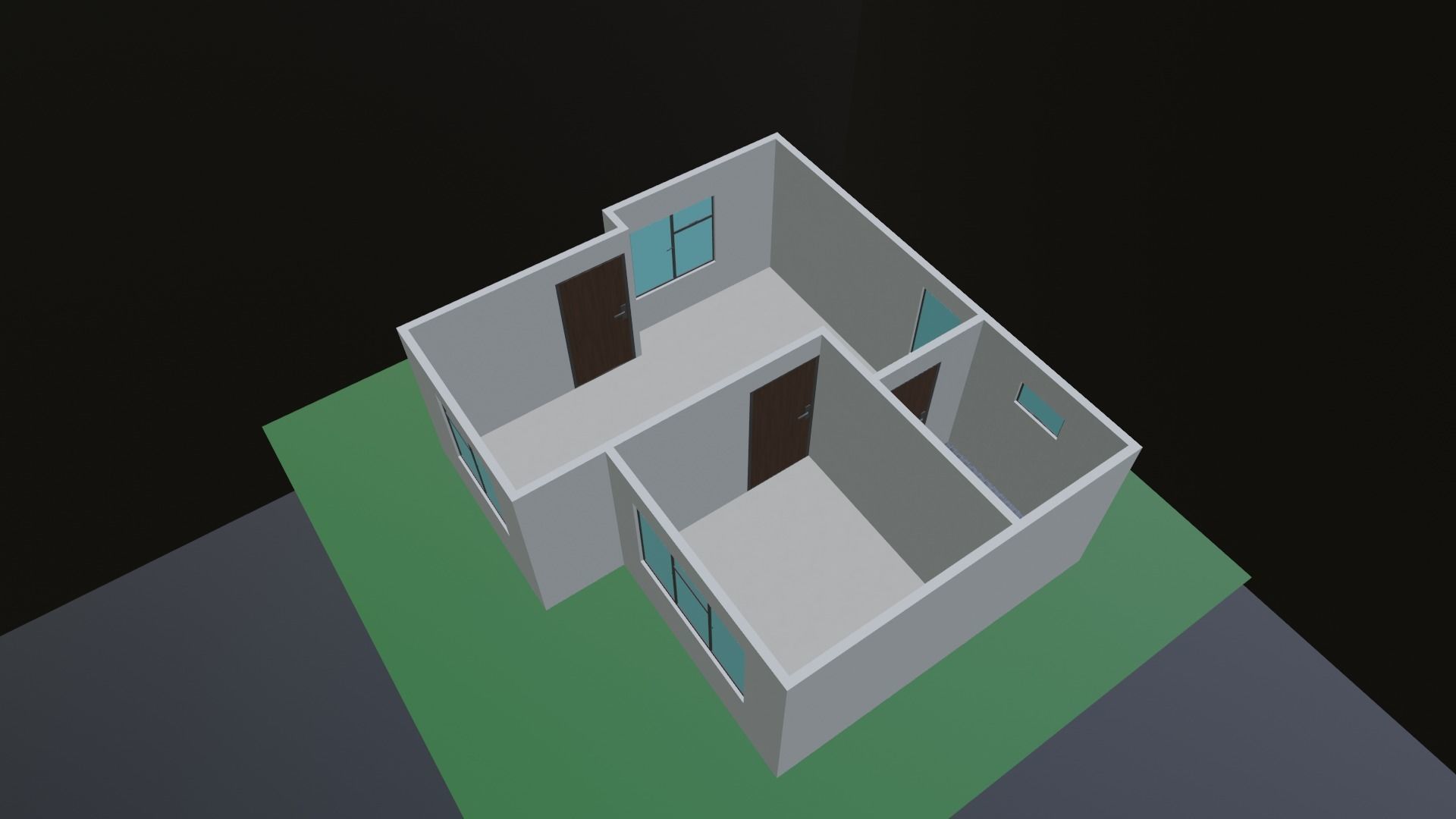House 1 BedRoom Low-poly 3D model_5