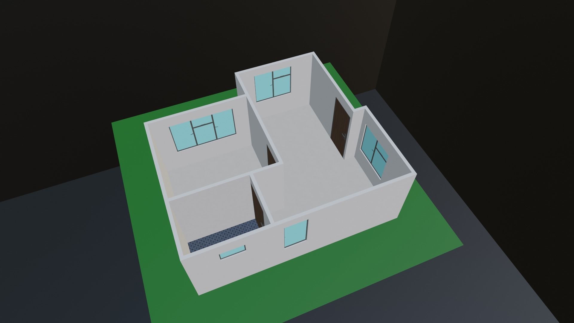 House 1 BedRoom Low-poly 3D model_6