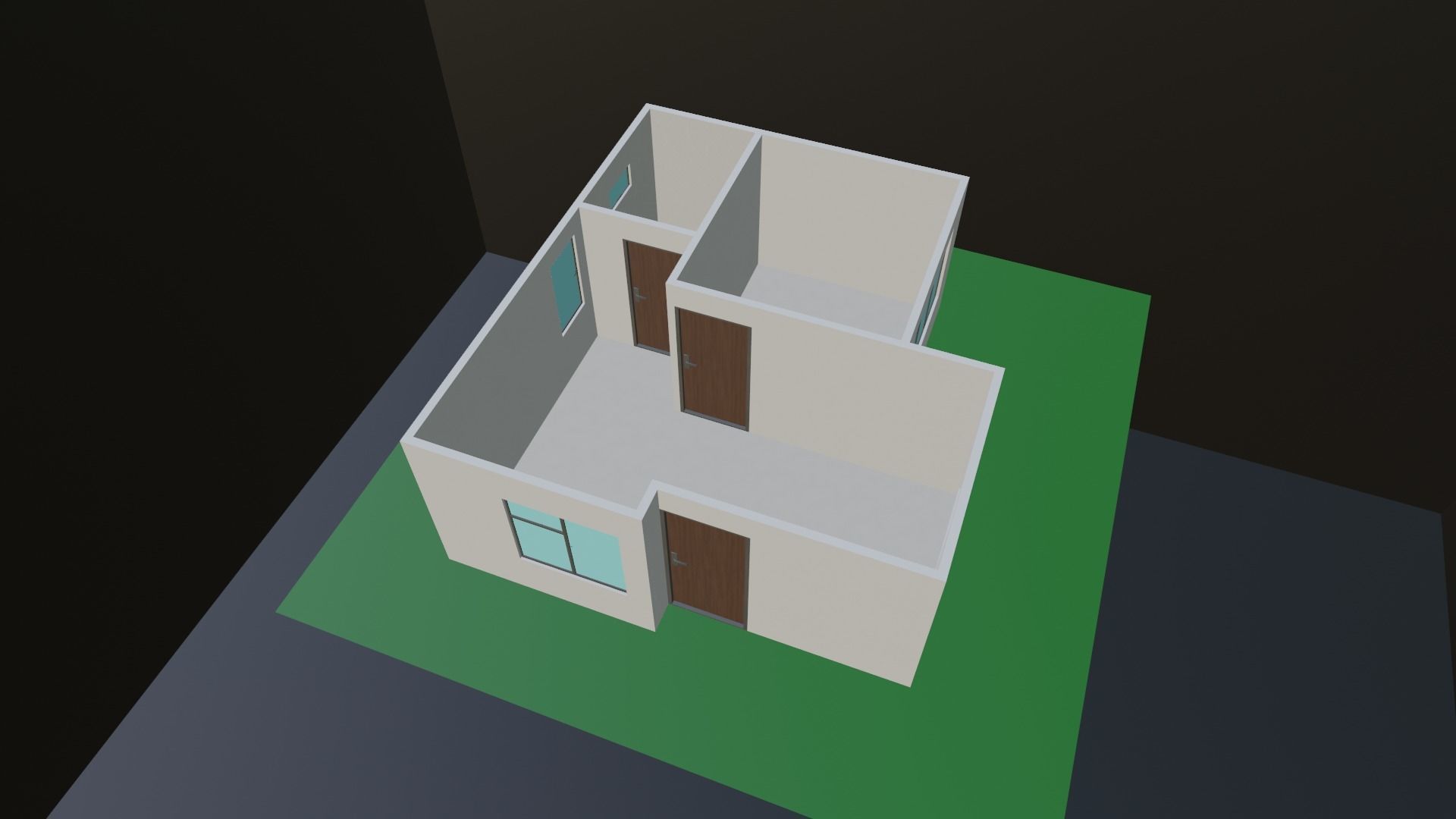 House 1 BedRoom Low-poly 3D model_4