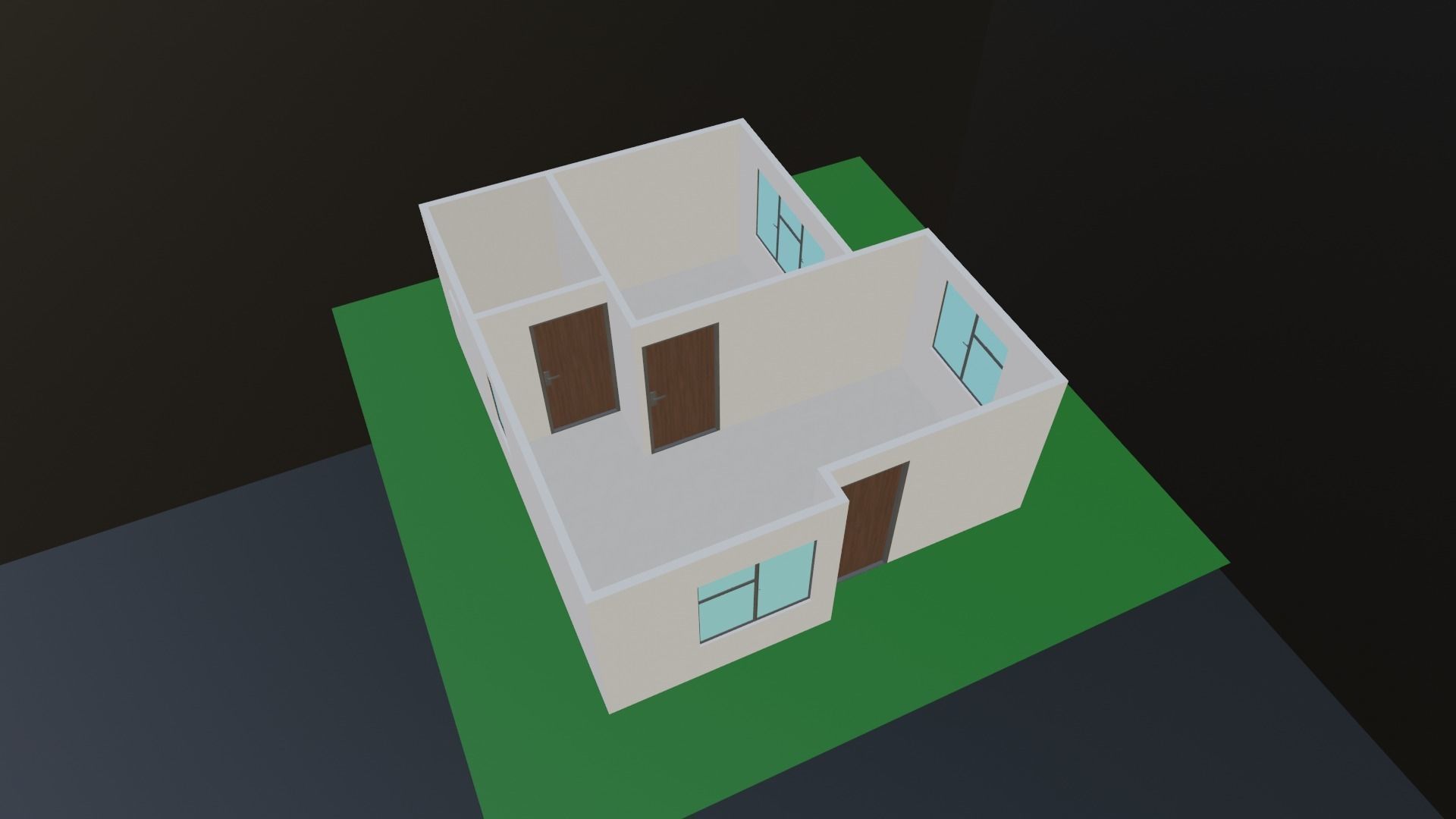 House 1 BedRoom Low-poly 3D model_7