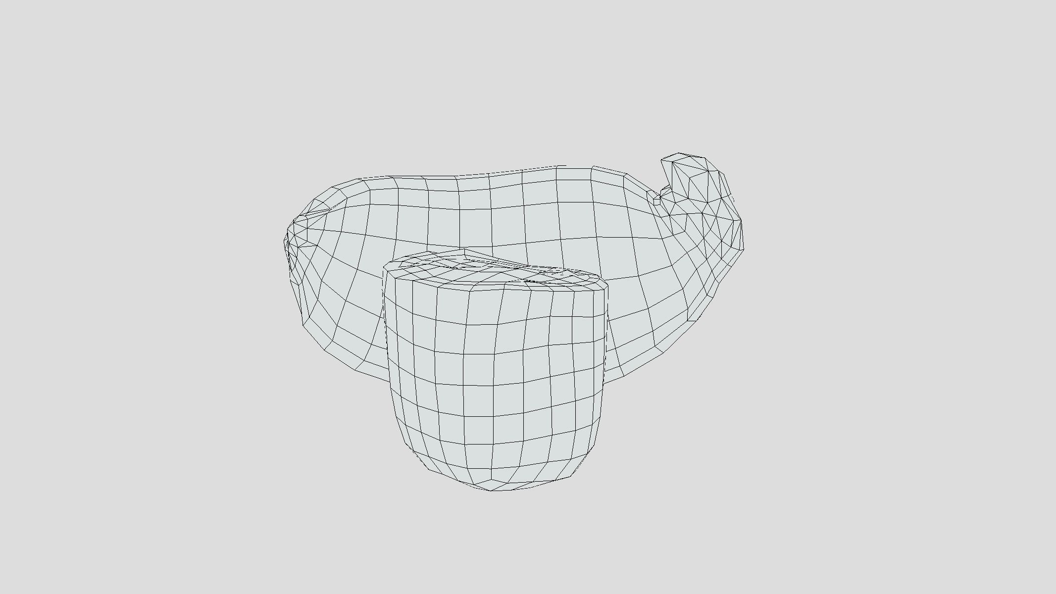 Lotus root Low Poly Low-poly 3D model_1