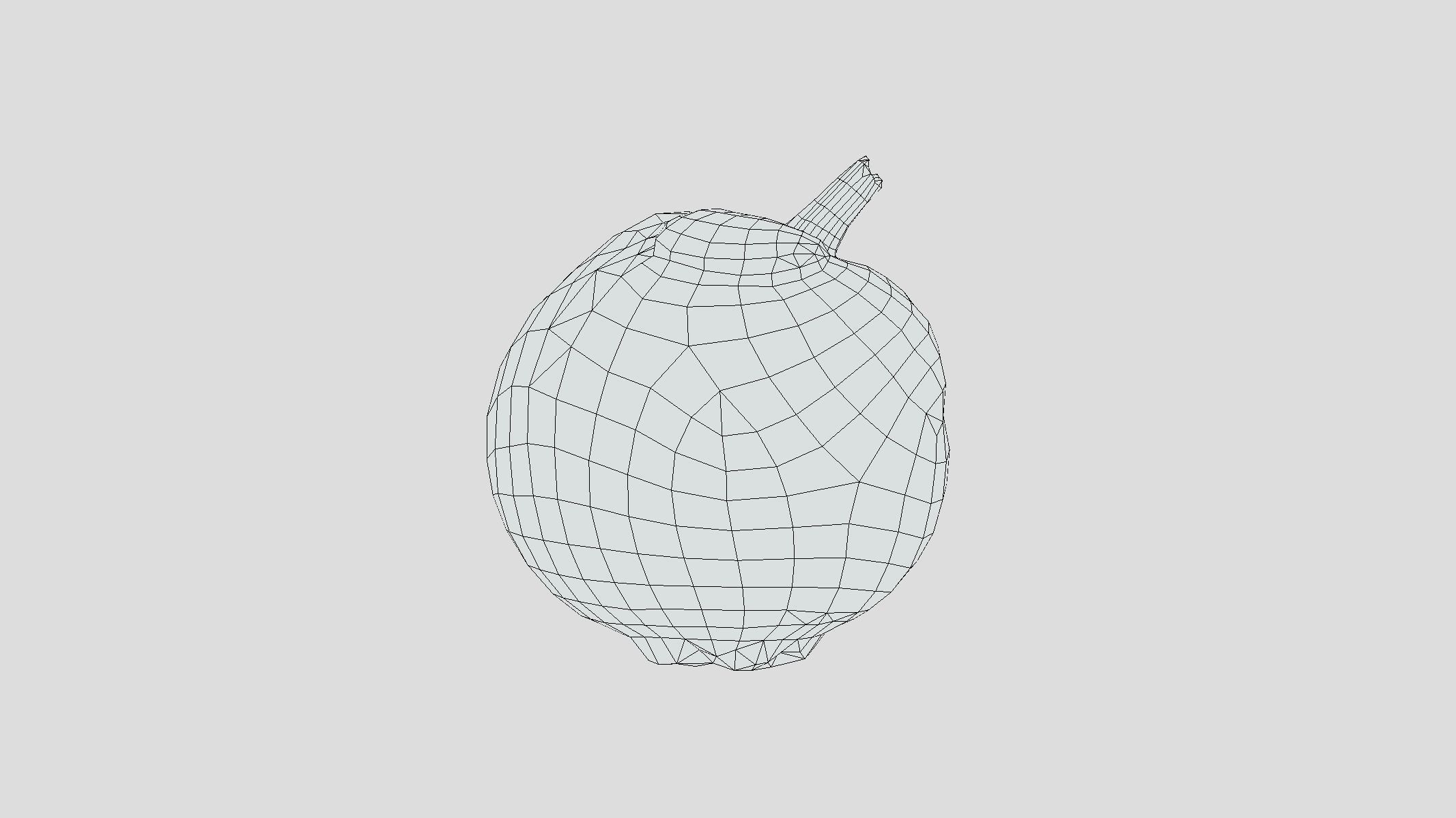 Mangosteen Low Poly Low-poly 3D model_1