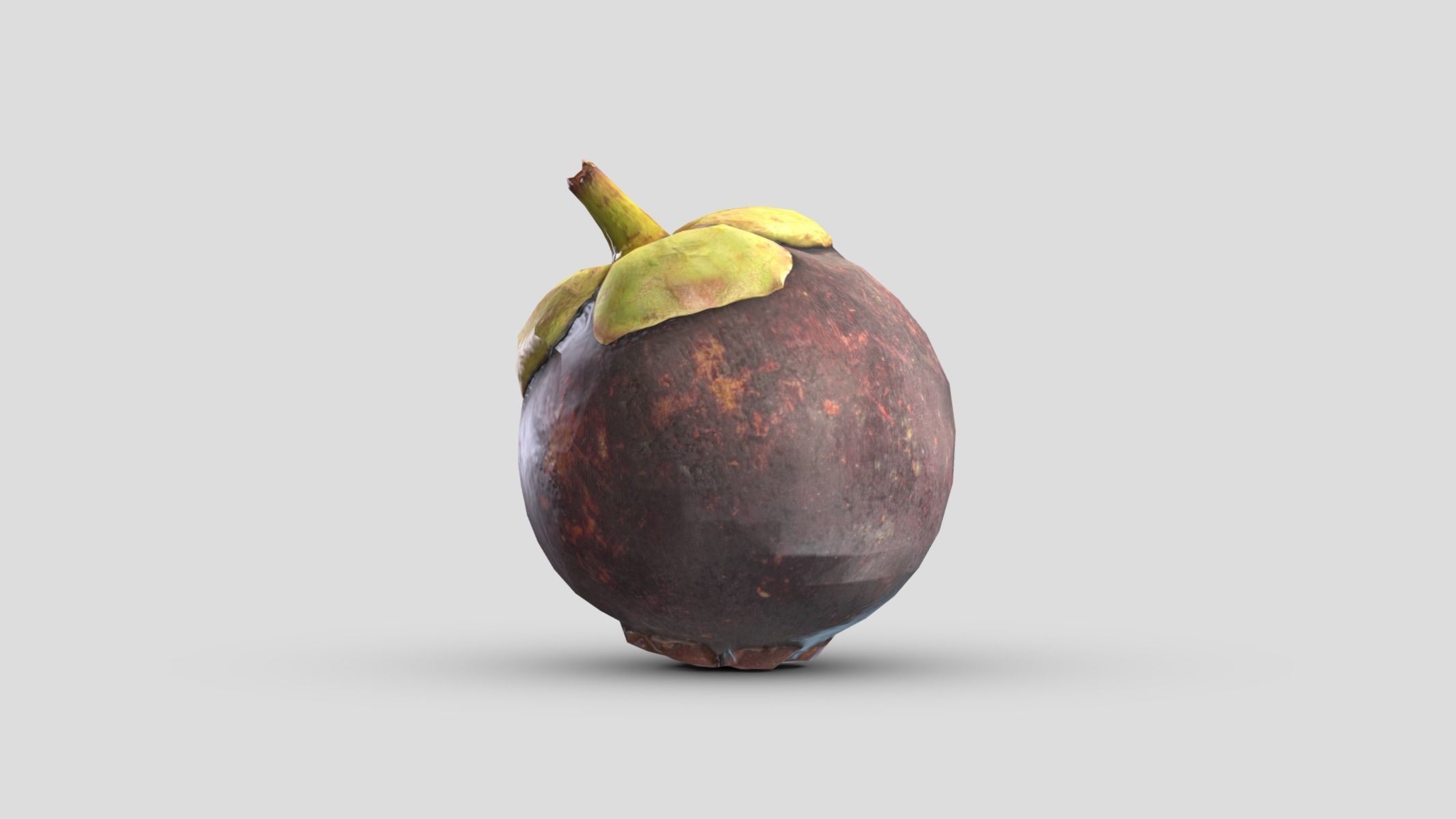 Mangosteen Low Poly Low-poly 3D model_2