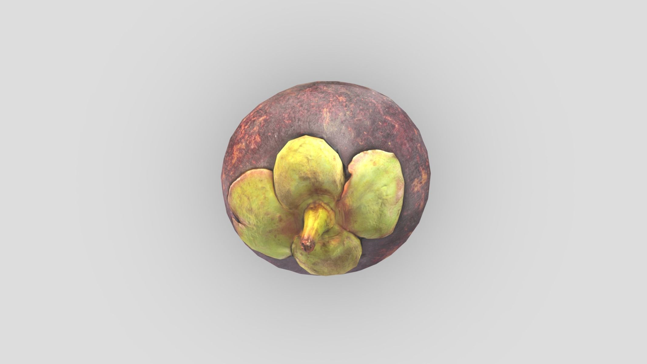 Mangosteen Low Poly Low-poly 3D model_8